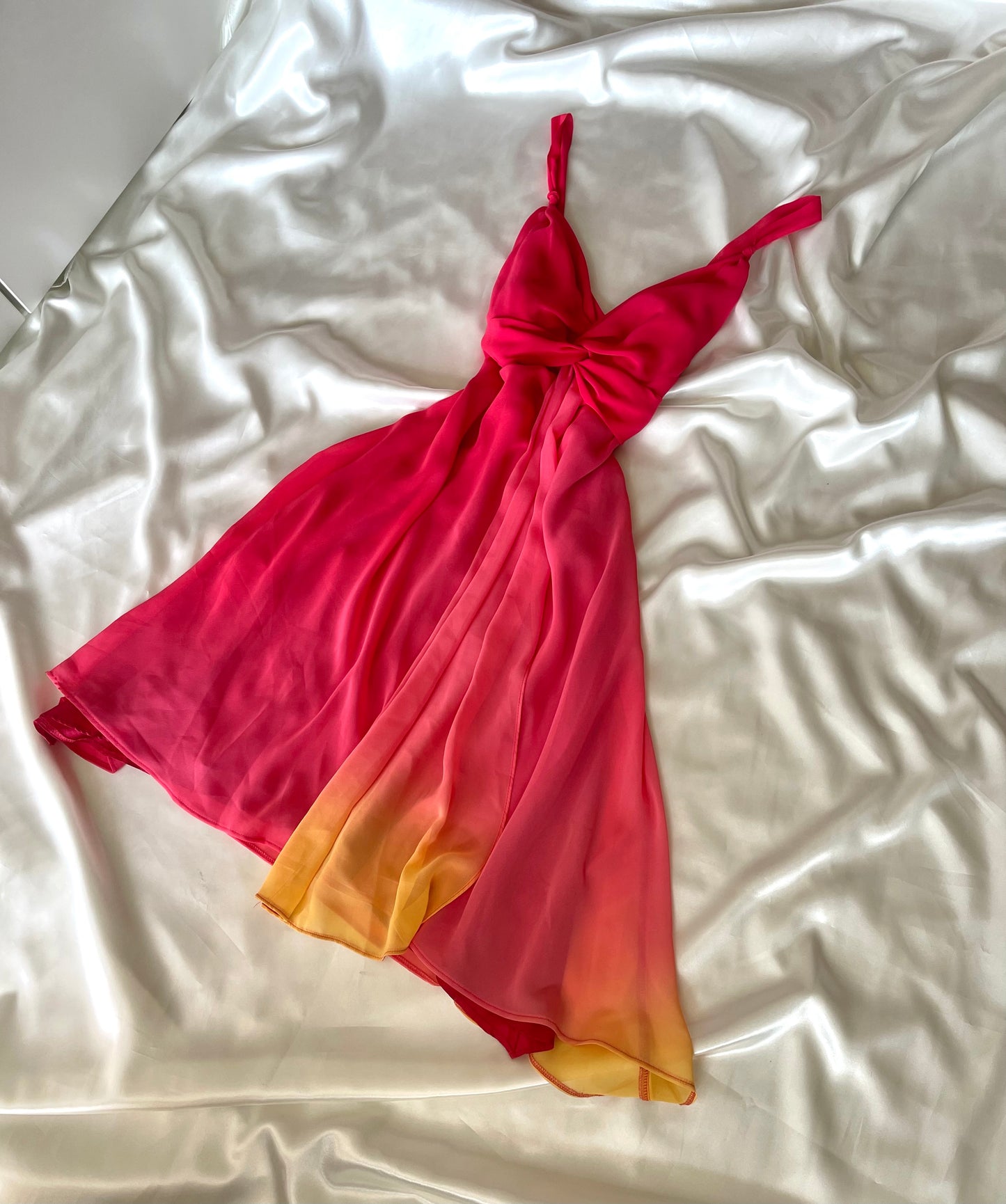 Red Ombre Mini Vintage Dress