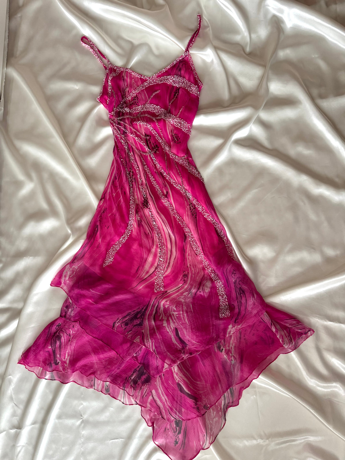 Gorgeous Pink Floral Vintage Dress