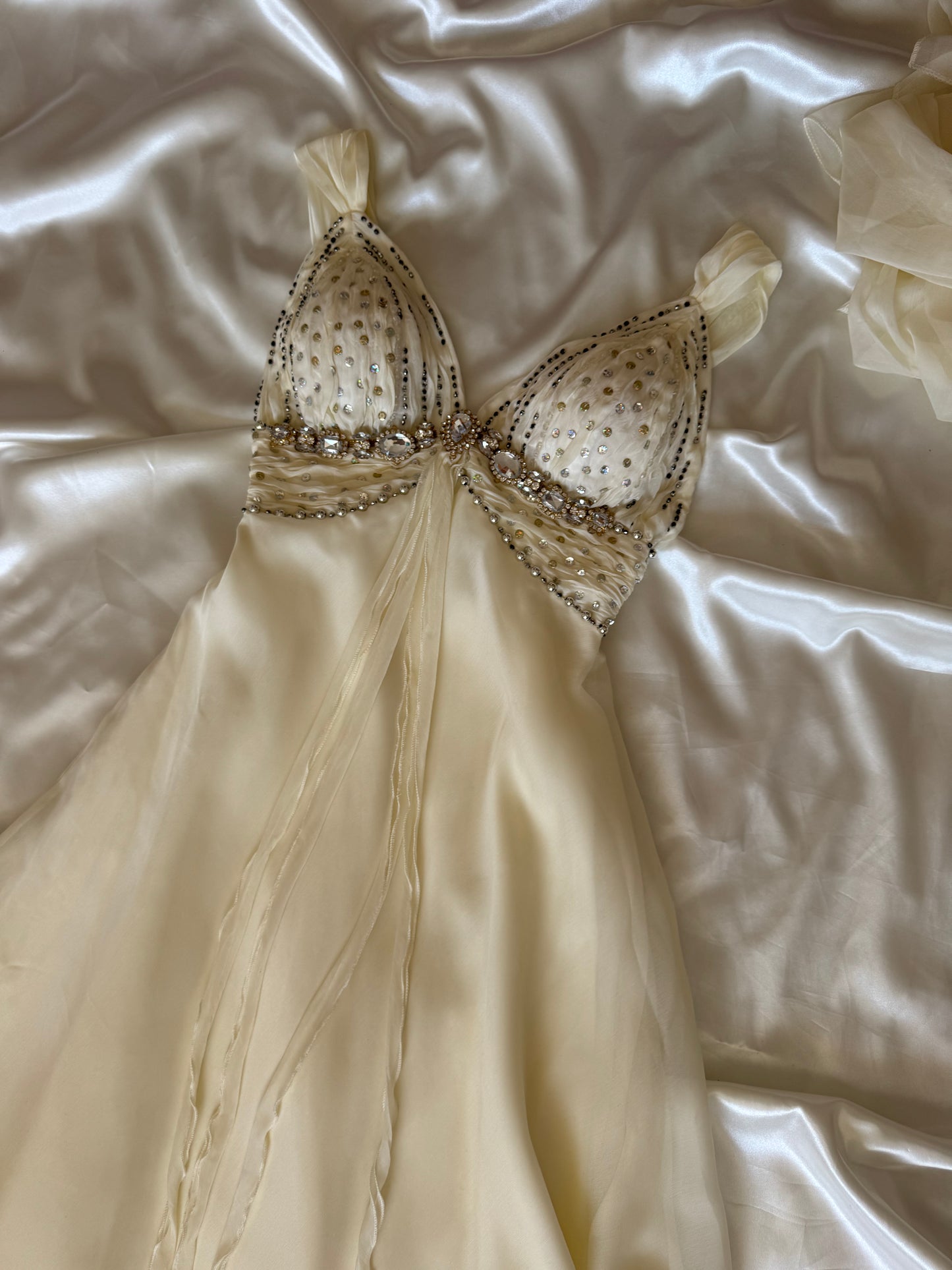 White Sparkly Vintage Dress