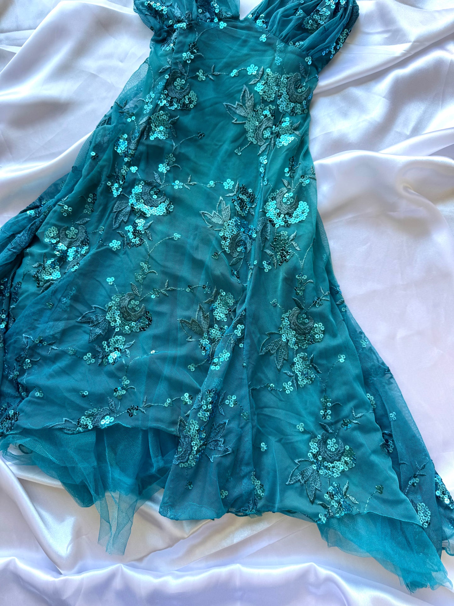 Spectacular Blue Mini Beaded Dress