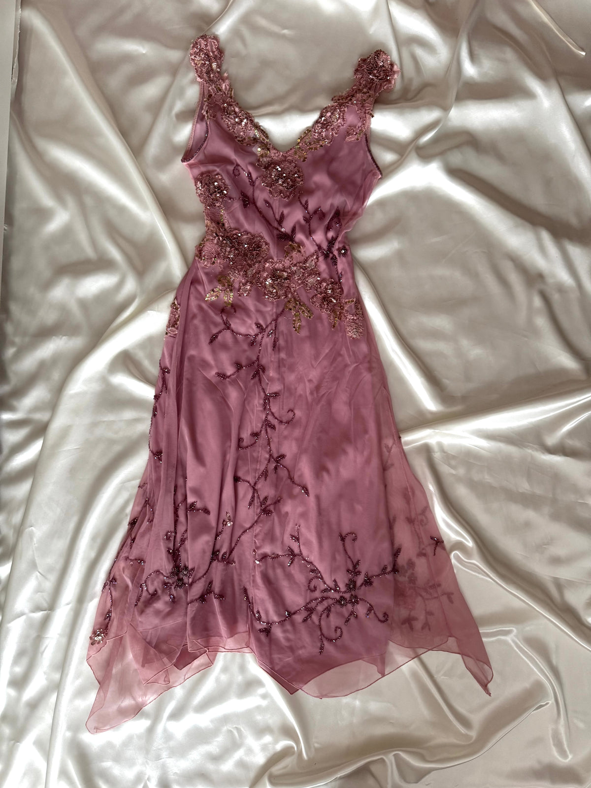 Gorgeous Pink Floral Vintage Dress