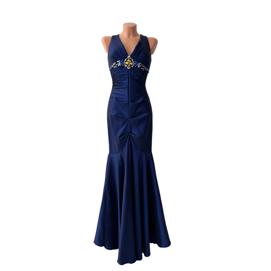 Absolutely Beautiful Mermaid Blue Vintage Ruched Dress