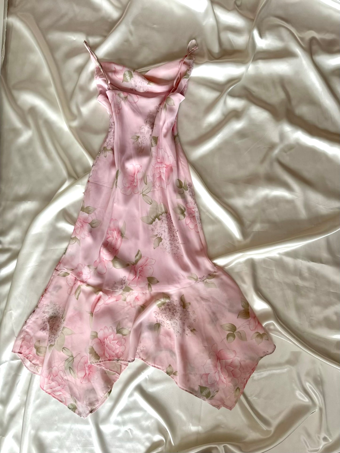 Gorgeous Pink Floral Vintage Dress