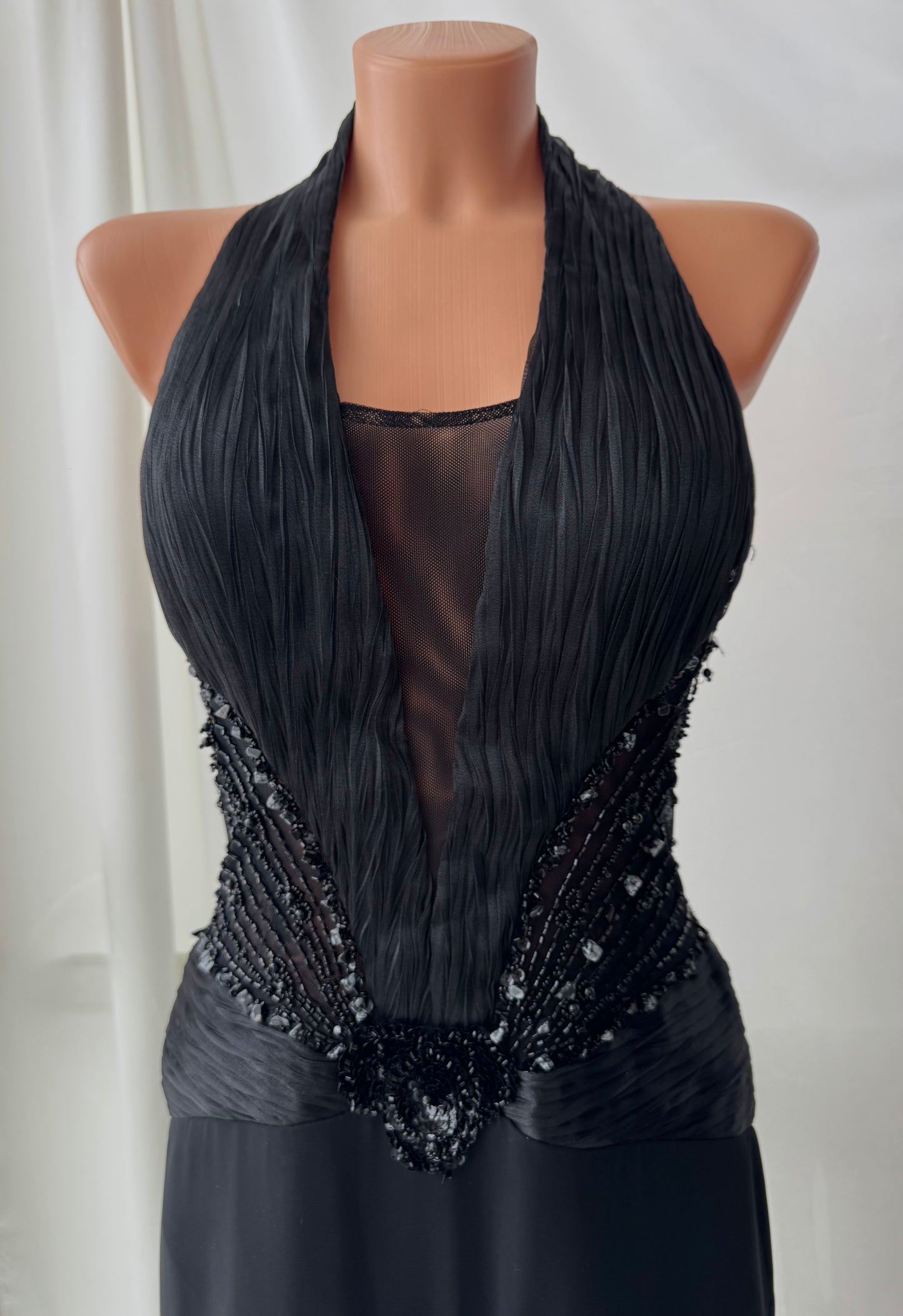Spectacular Black Beaded Long dress