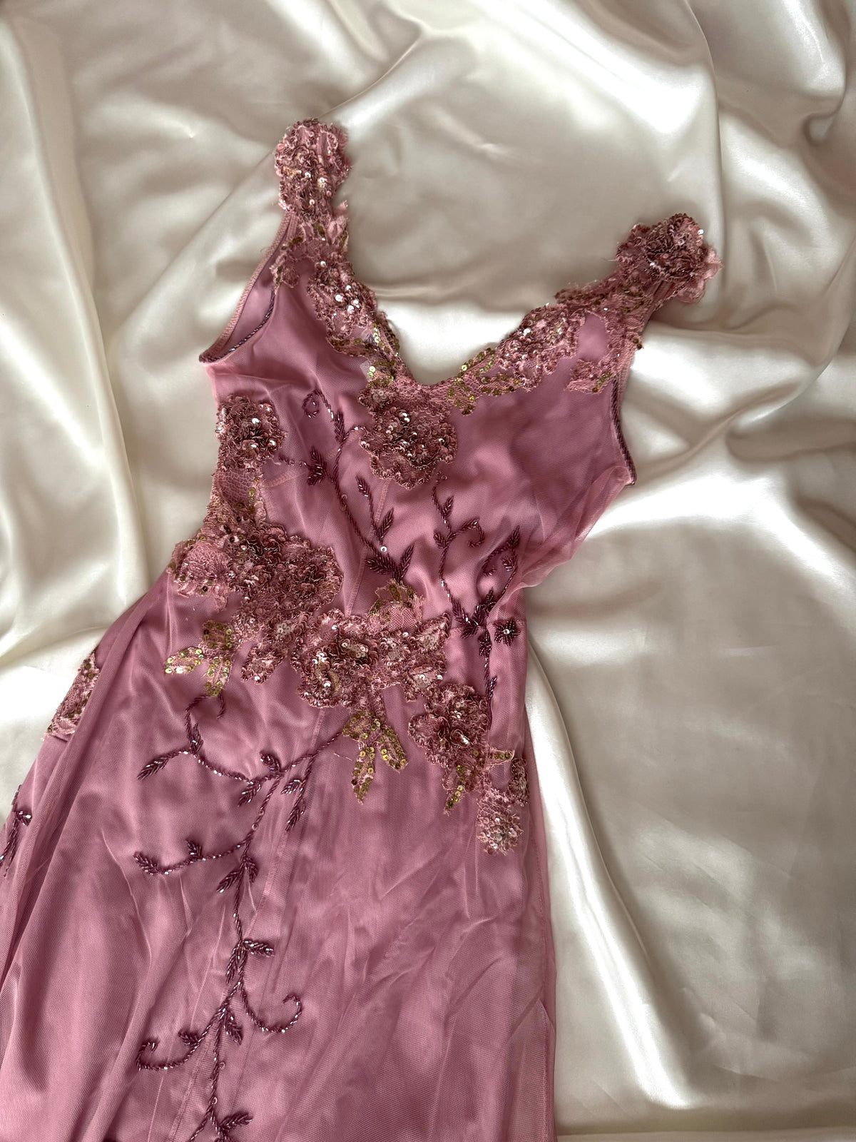 Gorgeous Pink Floral Vintage Dress