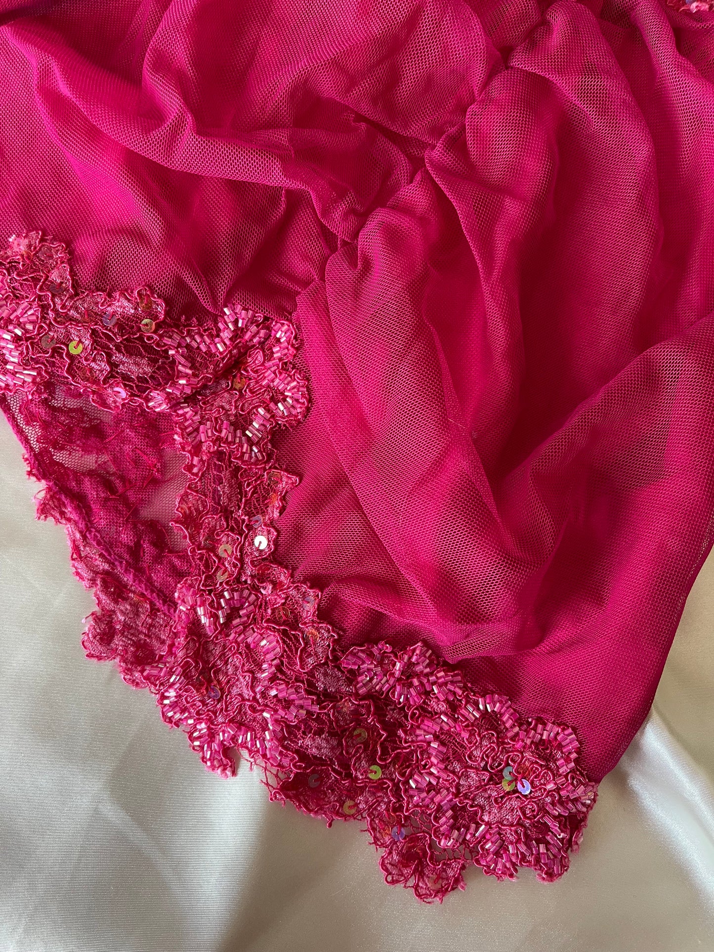 Beautiful Pink or Turquoise Beaded Vintage Halter Top