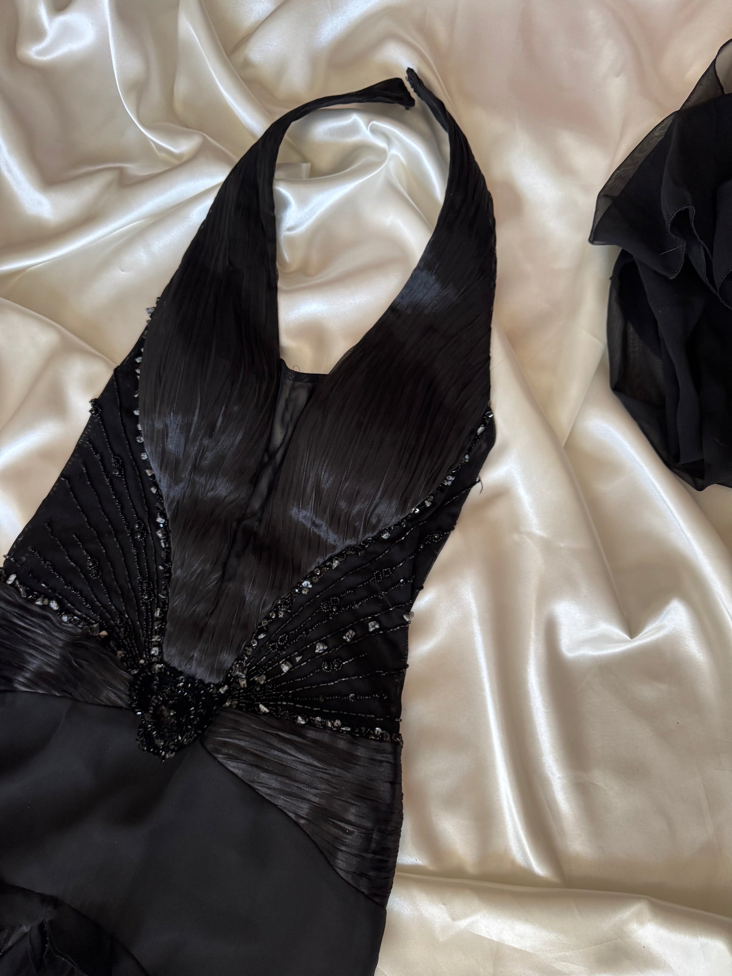 Spectacular Black Beaded Long dress