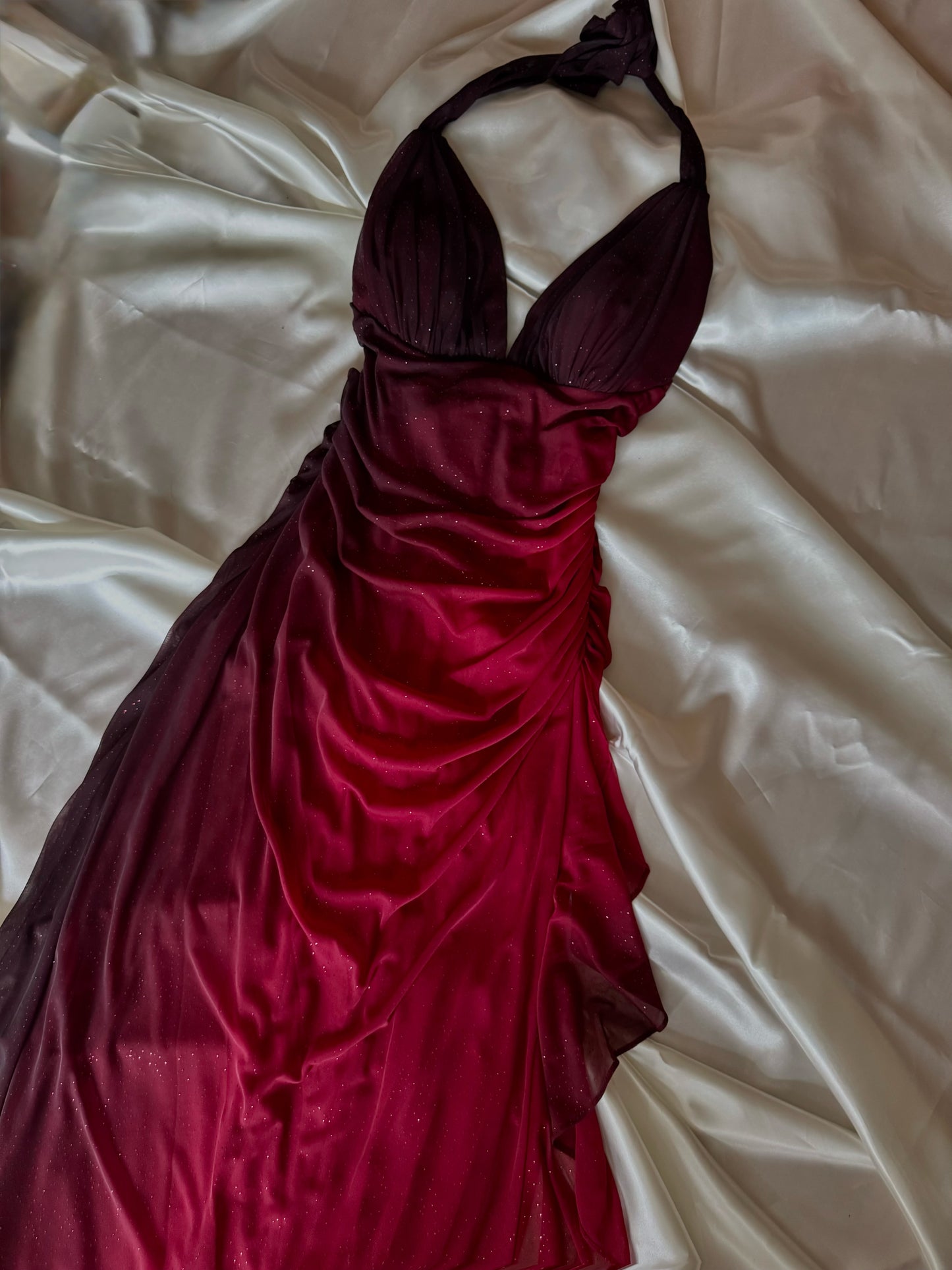 Sparkly Ombre Red Vintage Dress