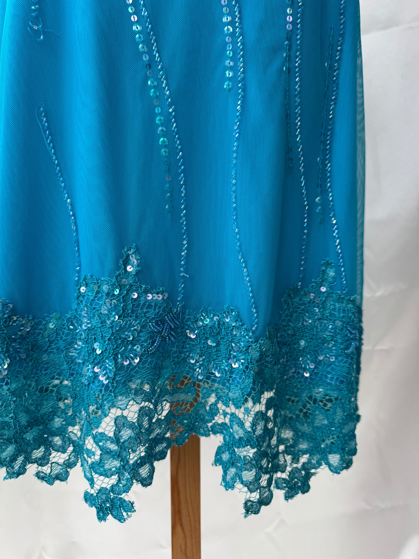 Spectacular Blue Vintage Beaded Dress