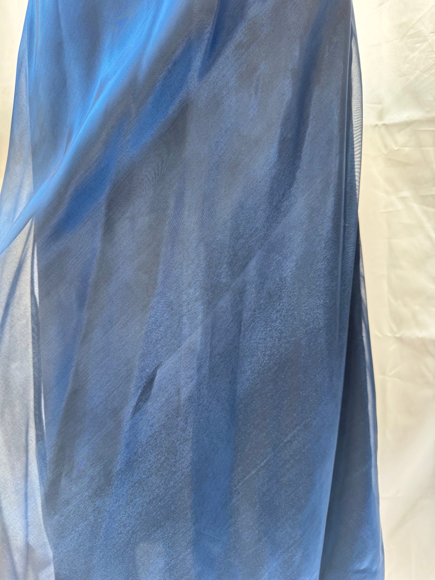 Dark Blue Vampy Long Vintage Satin Gown
