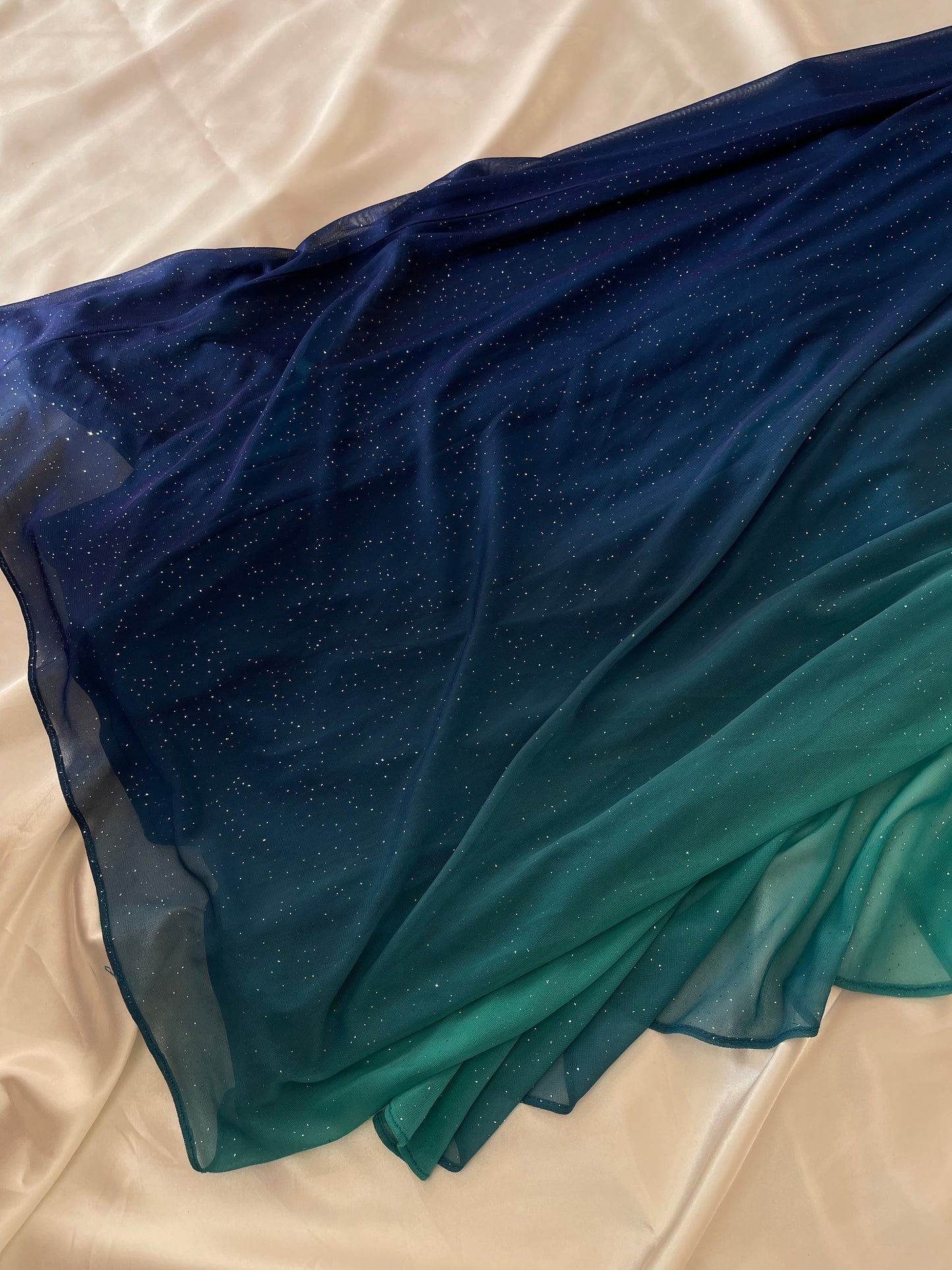 Sparkly Ombre Blue & Turquoise Vintage Dress