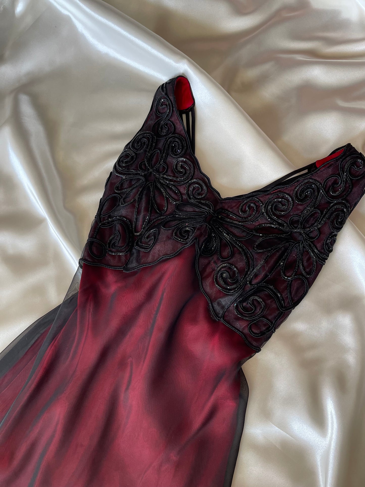 Red Black Butterfly Gothic Vintage Dress