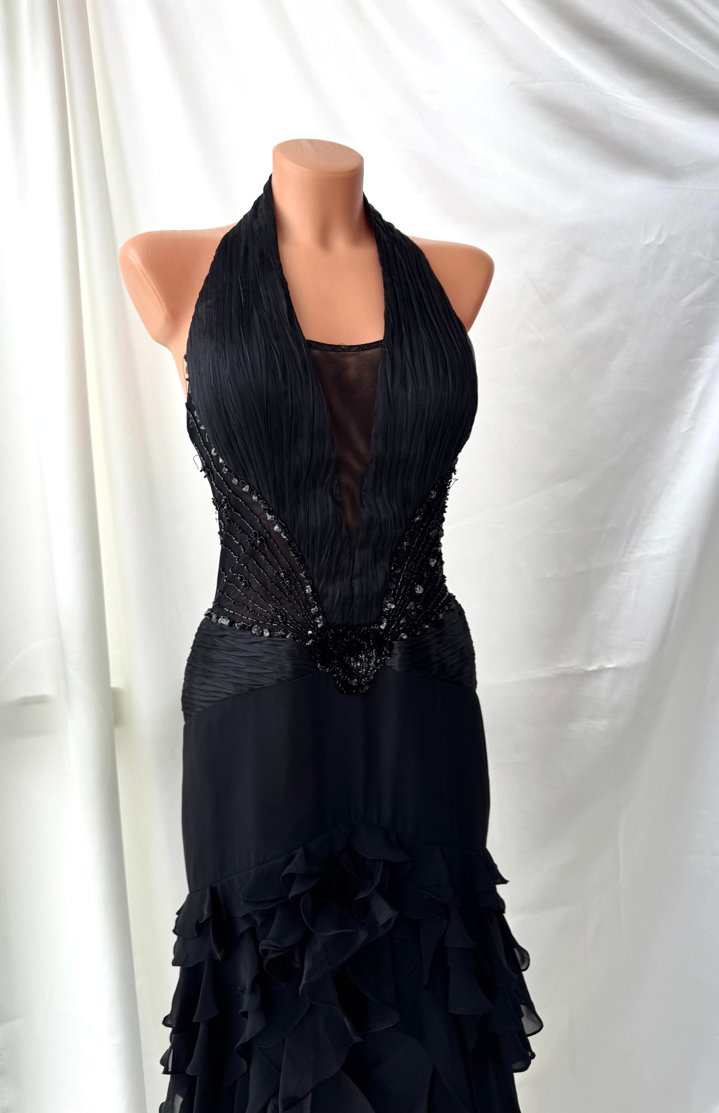 Spectacular Black Beaded Long dress