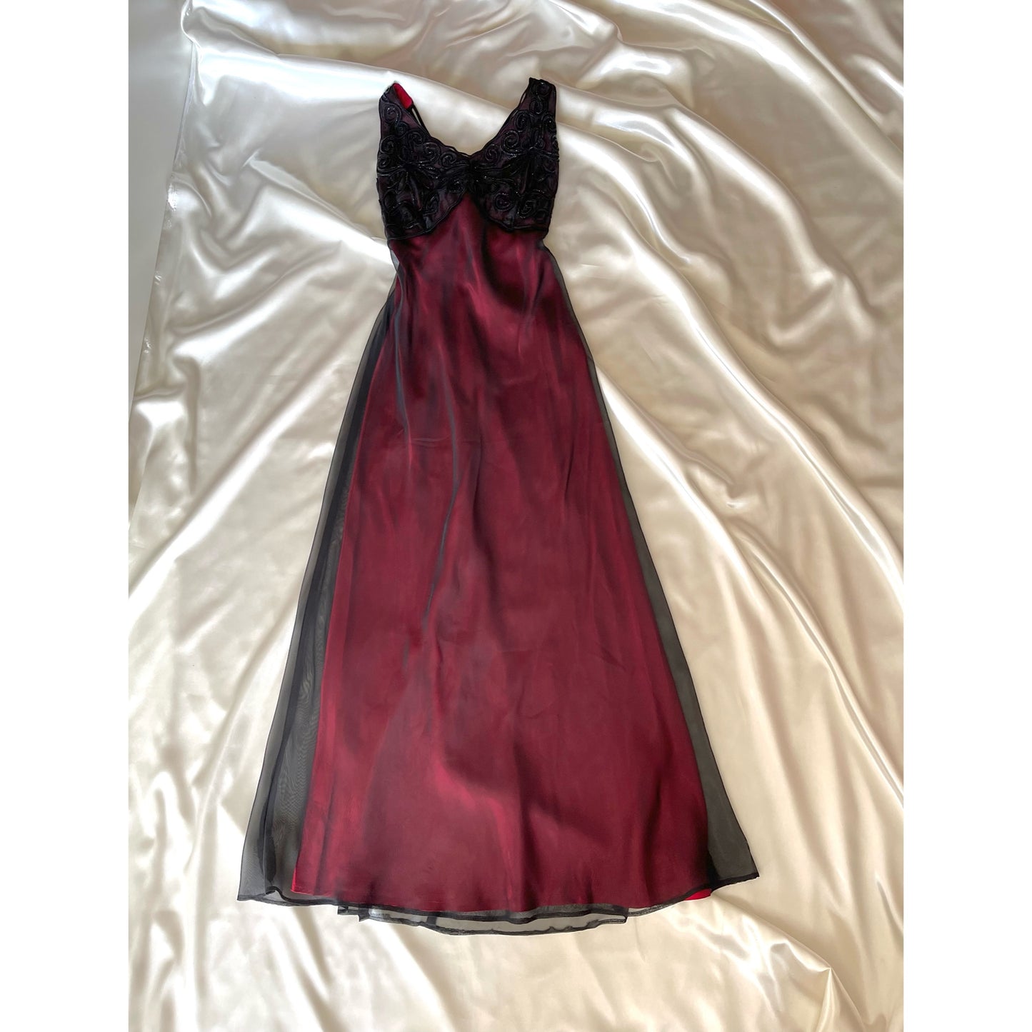 Red Black Butterfly Gothic Vintage Dress