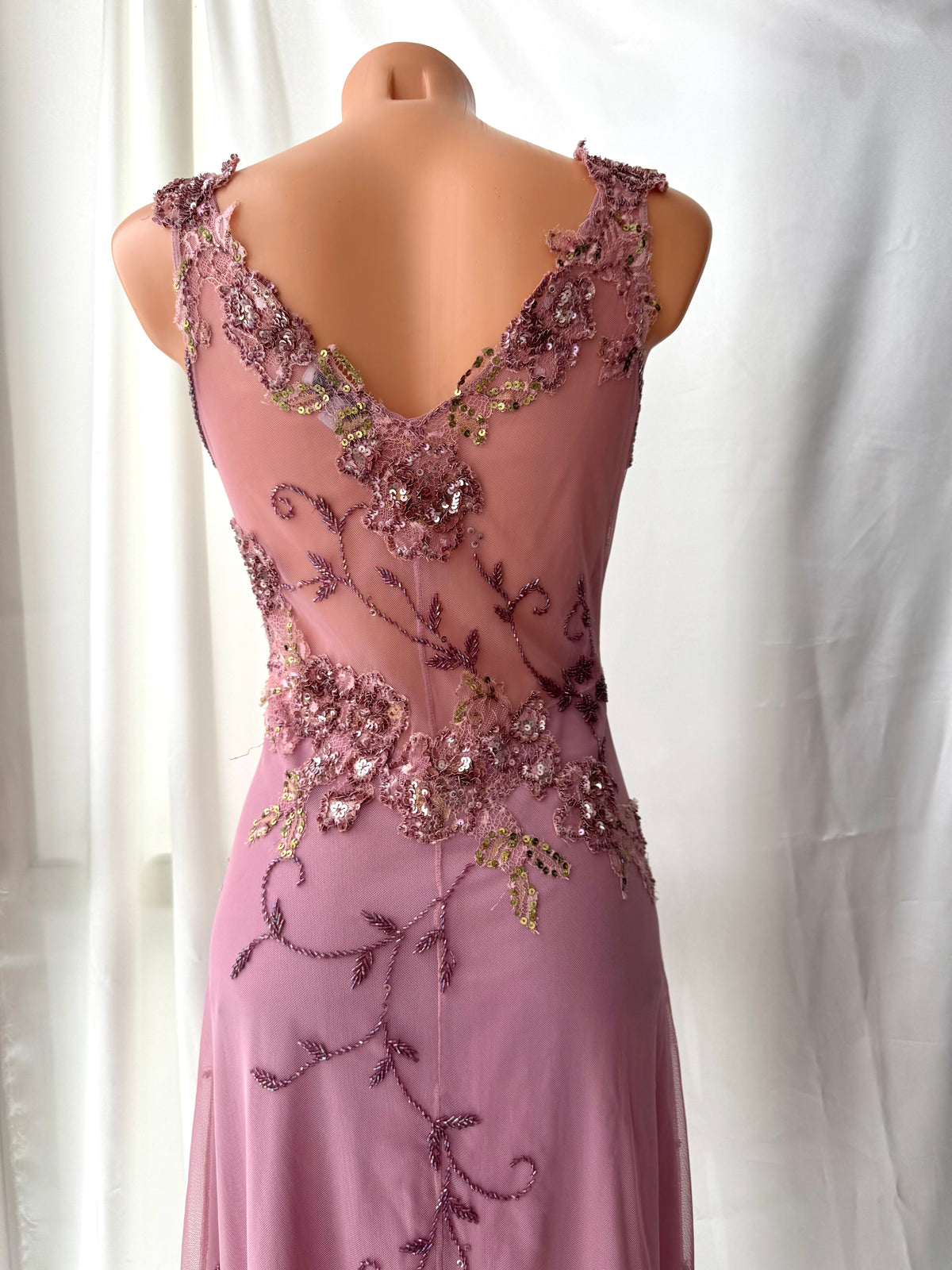Gorgeous Pink Floral Vintage Dress