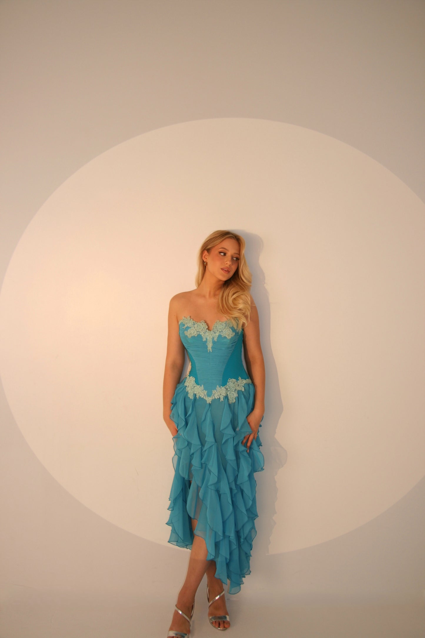 Catwalk Collection London Blue Corset Dress