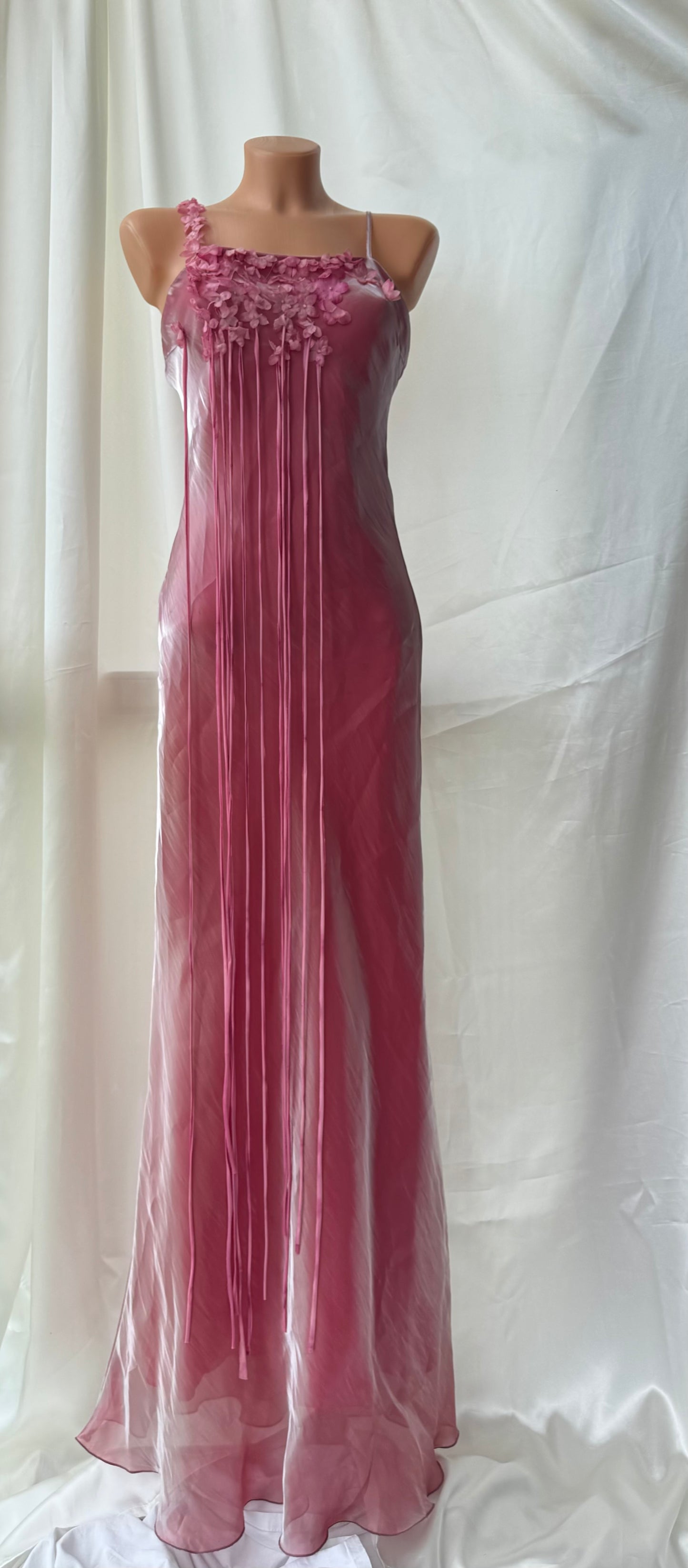 Gorgeous Pink Floral Vintage Dress