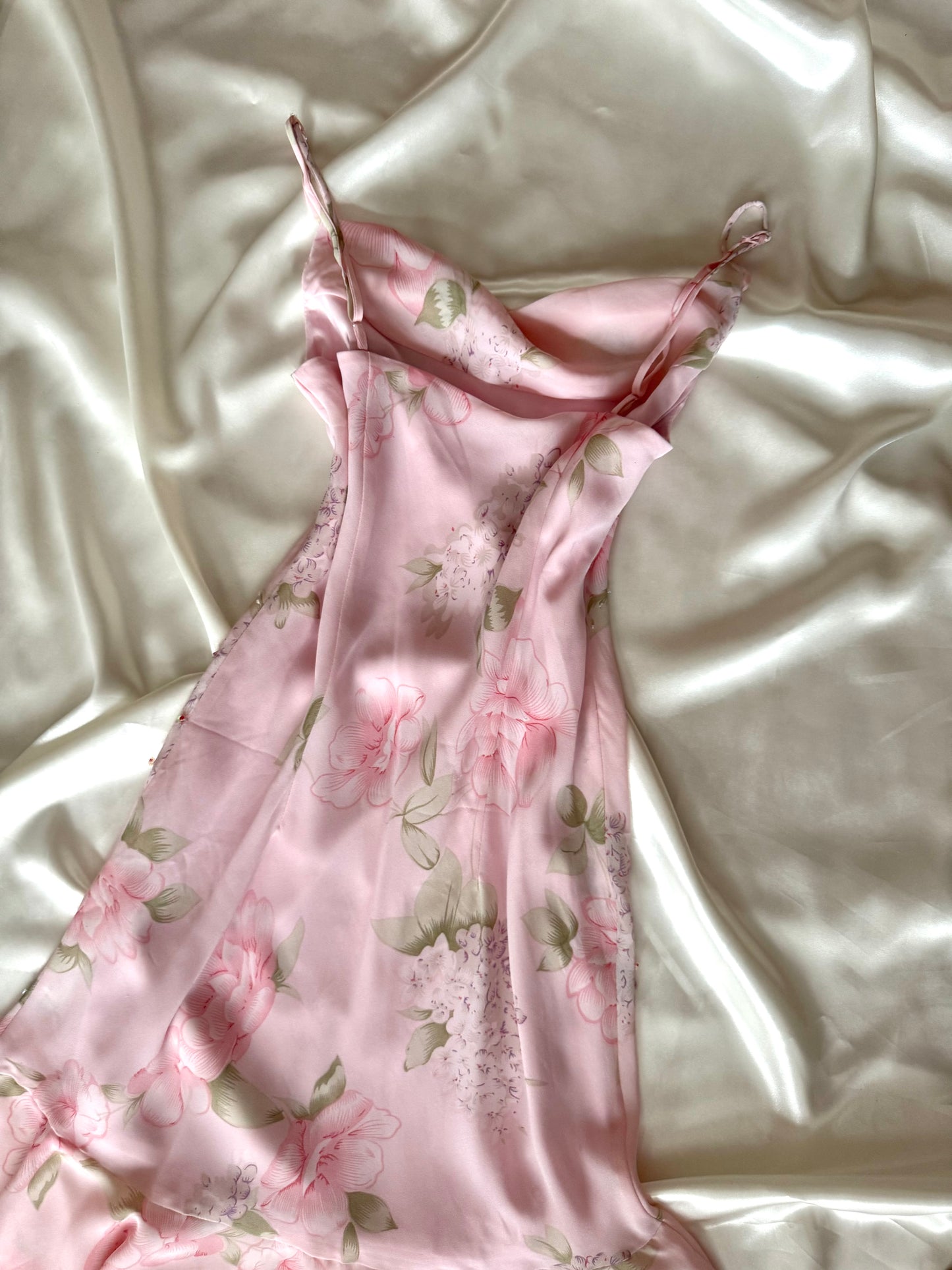 Gorgeous Pink Floral Vintage Dress