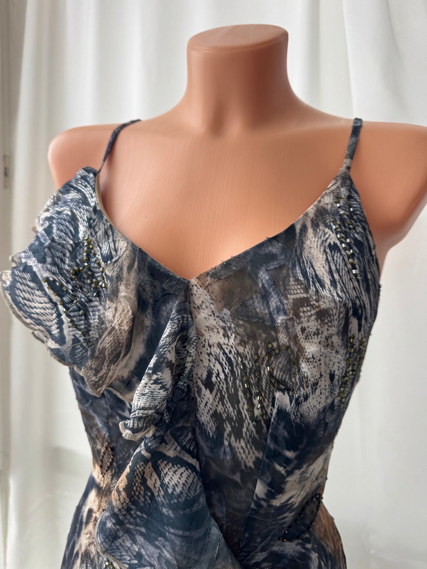 Stunning Snake Pattern Vintage Dress