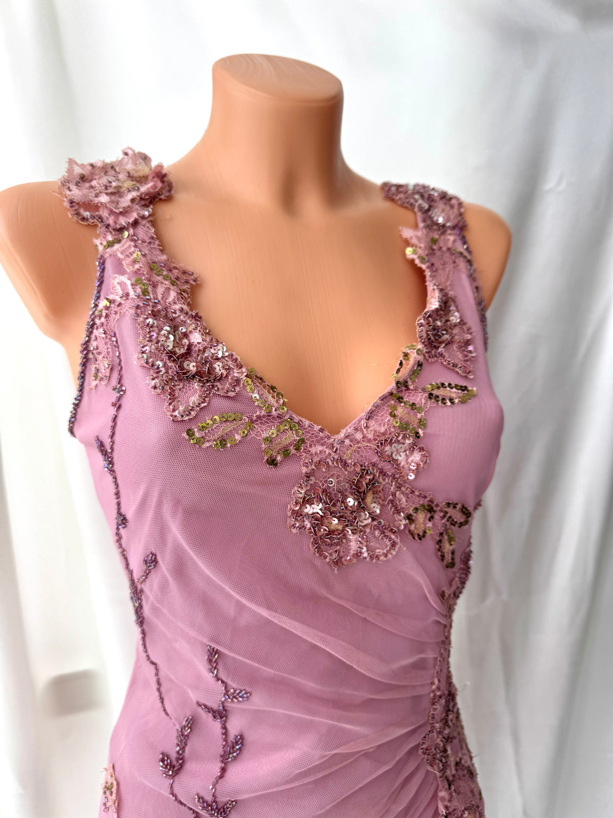 Gorgeous Pink Floral Vintage Dress