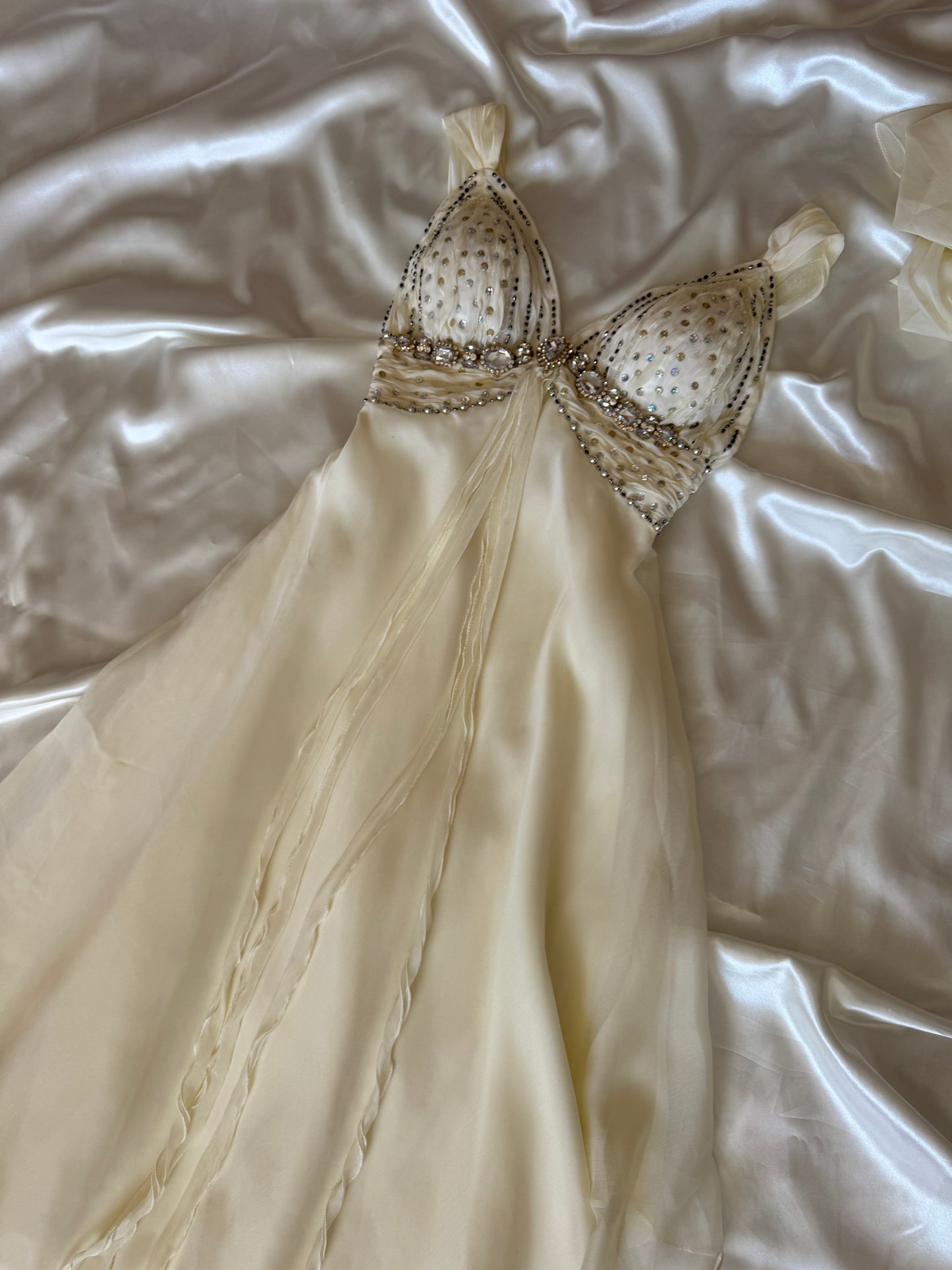 White Sparkly Vintage Dress