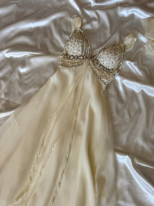 White Sparkly Vintage Dress