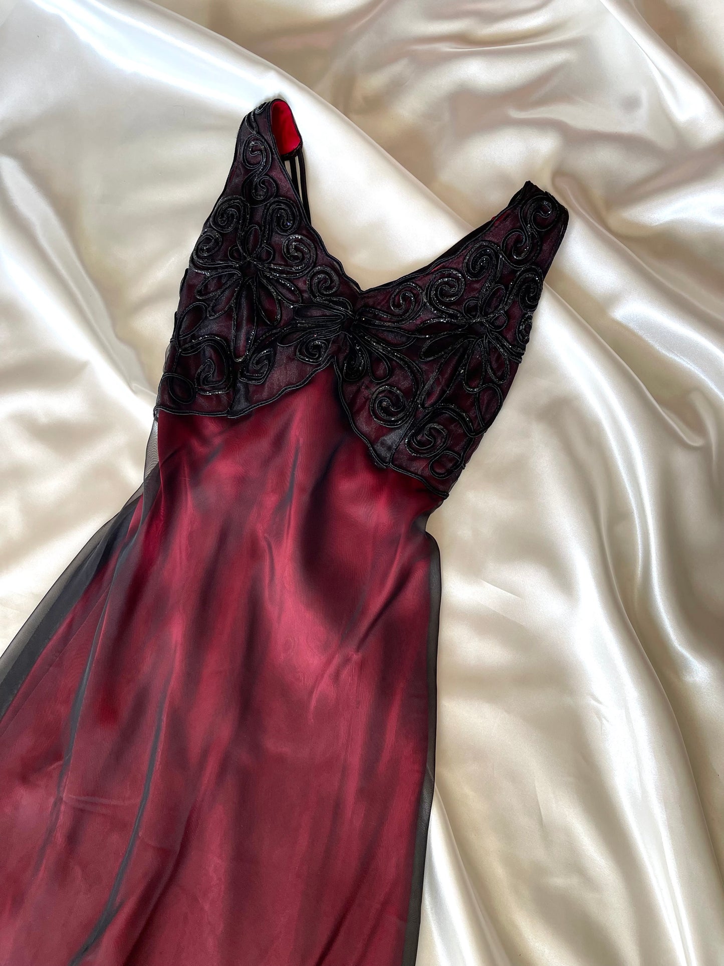 Red Black Butterfly Gothic Vintage Dress