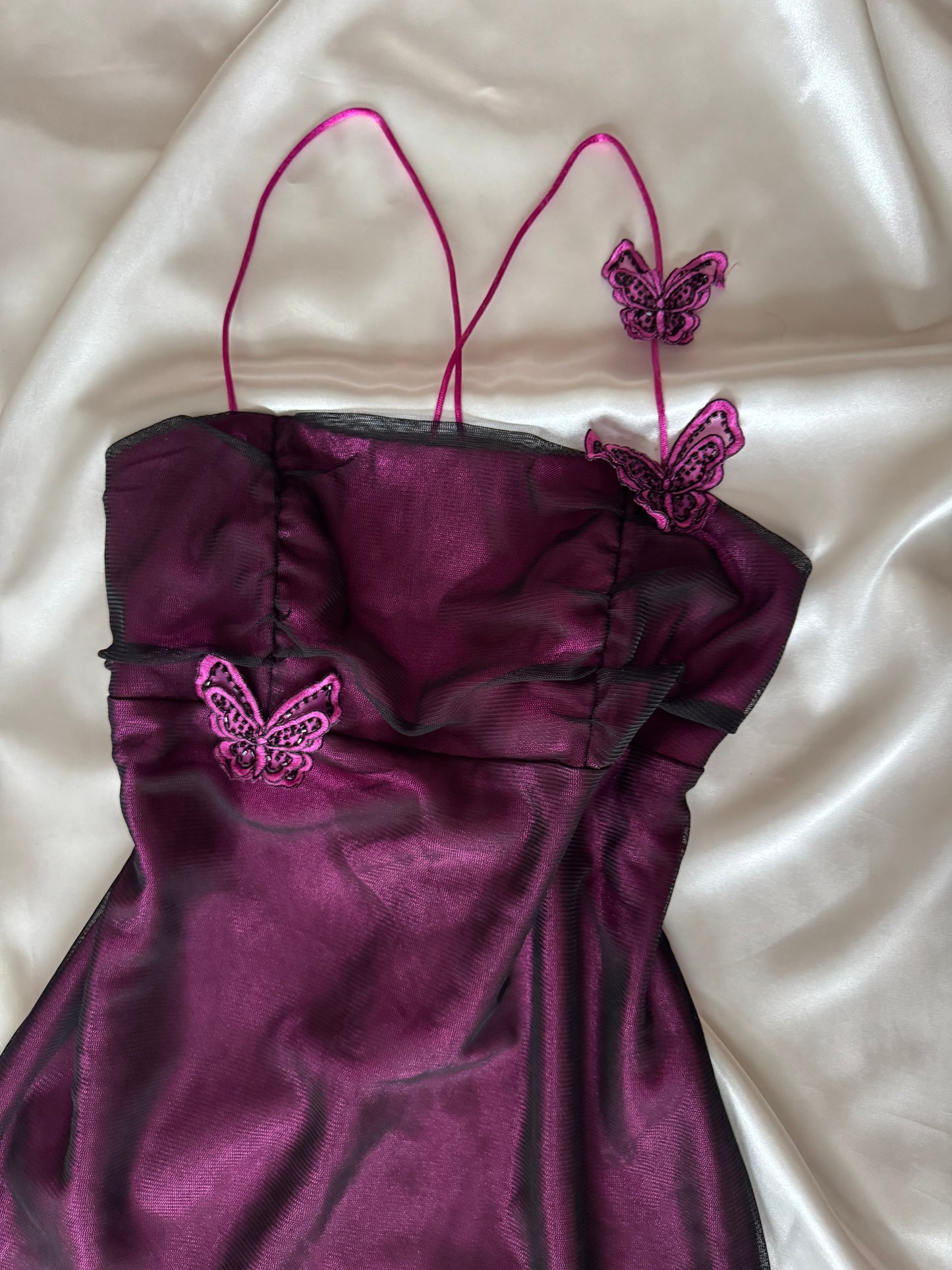 Gorgeous Purple Butterfly Vintage Royal Gown