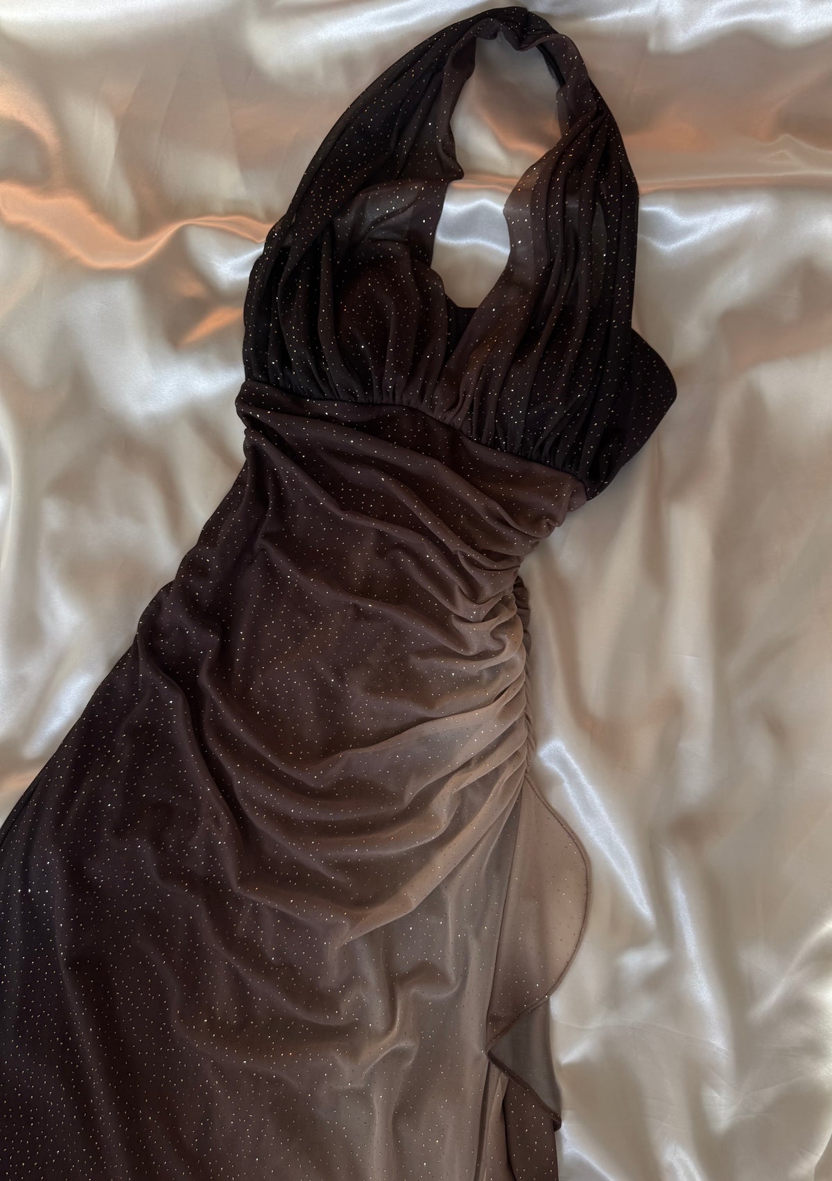 Sparkly Brown Ombre Vintage Dress