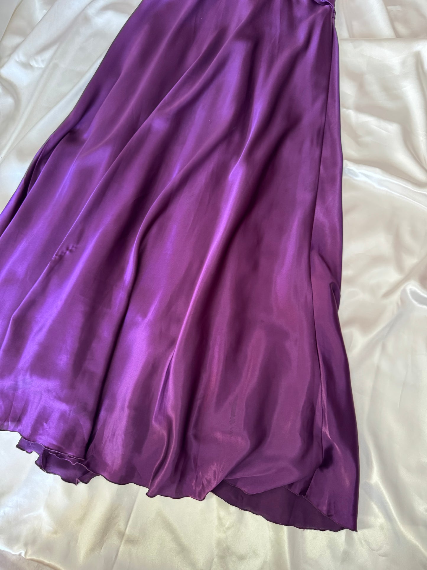 Long Purple Beaded Dress