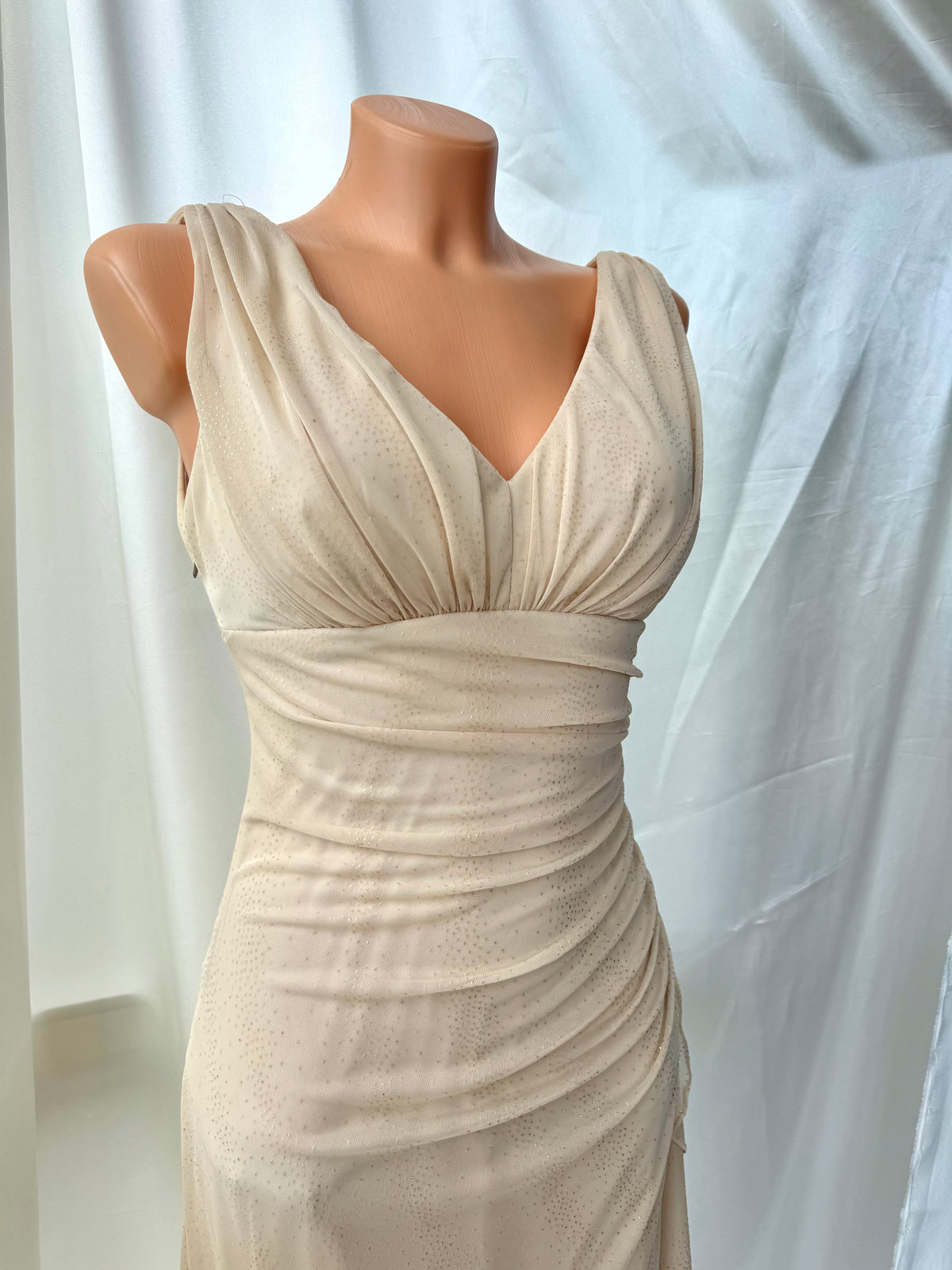 Sparkly Beige Vintage Dress