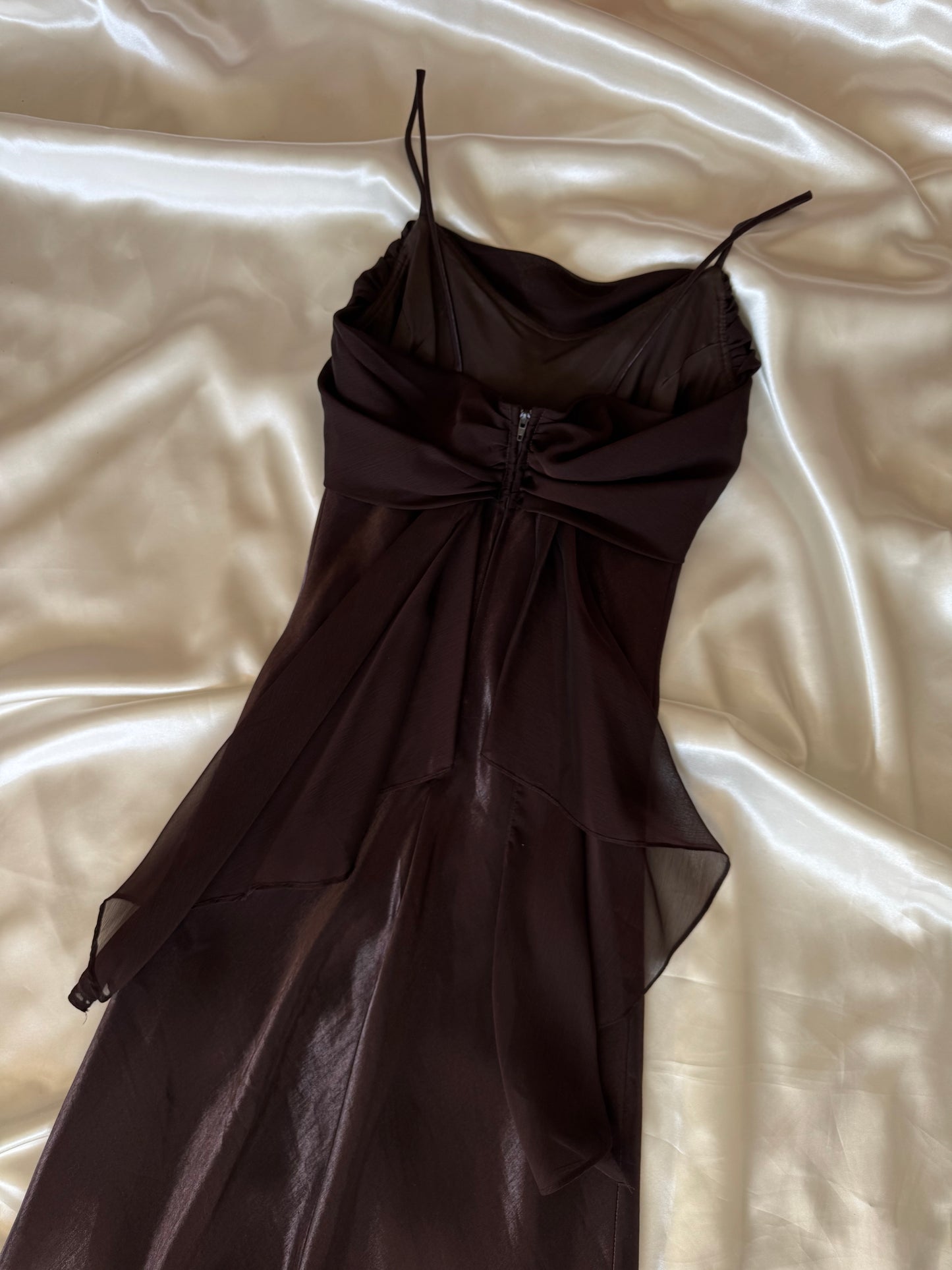 Elegant Brown Vintage Dress