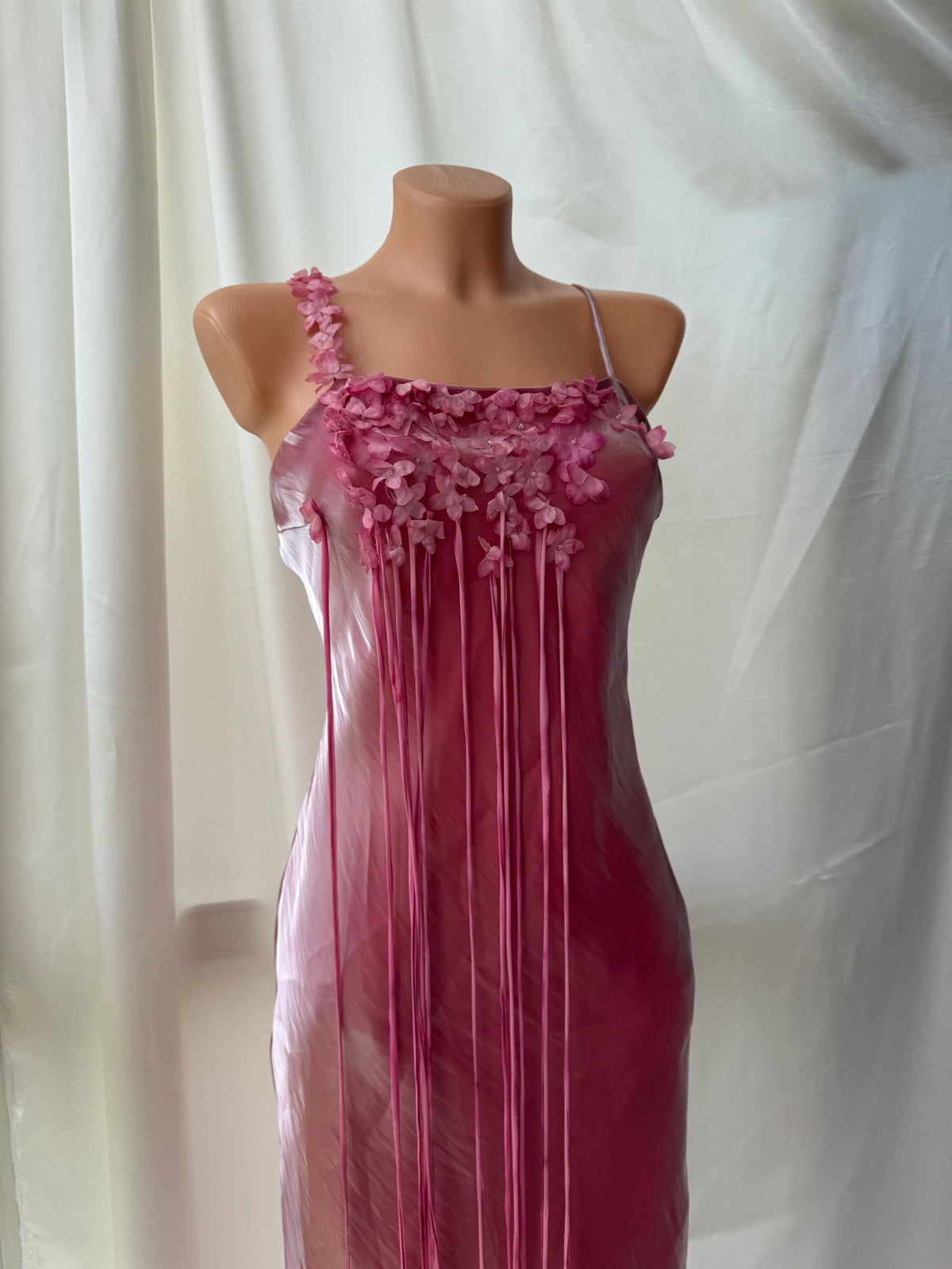 Gorgeous Pink Floral Vintage Dress