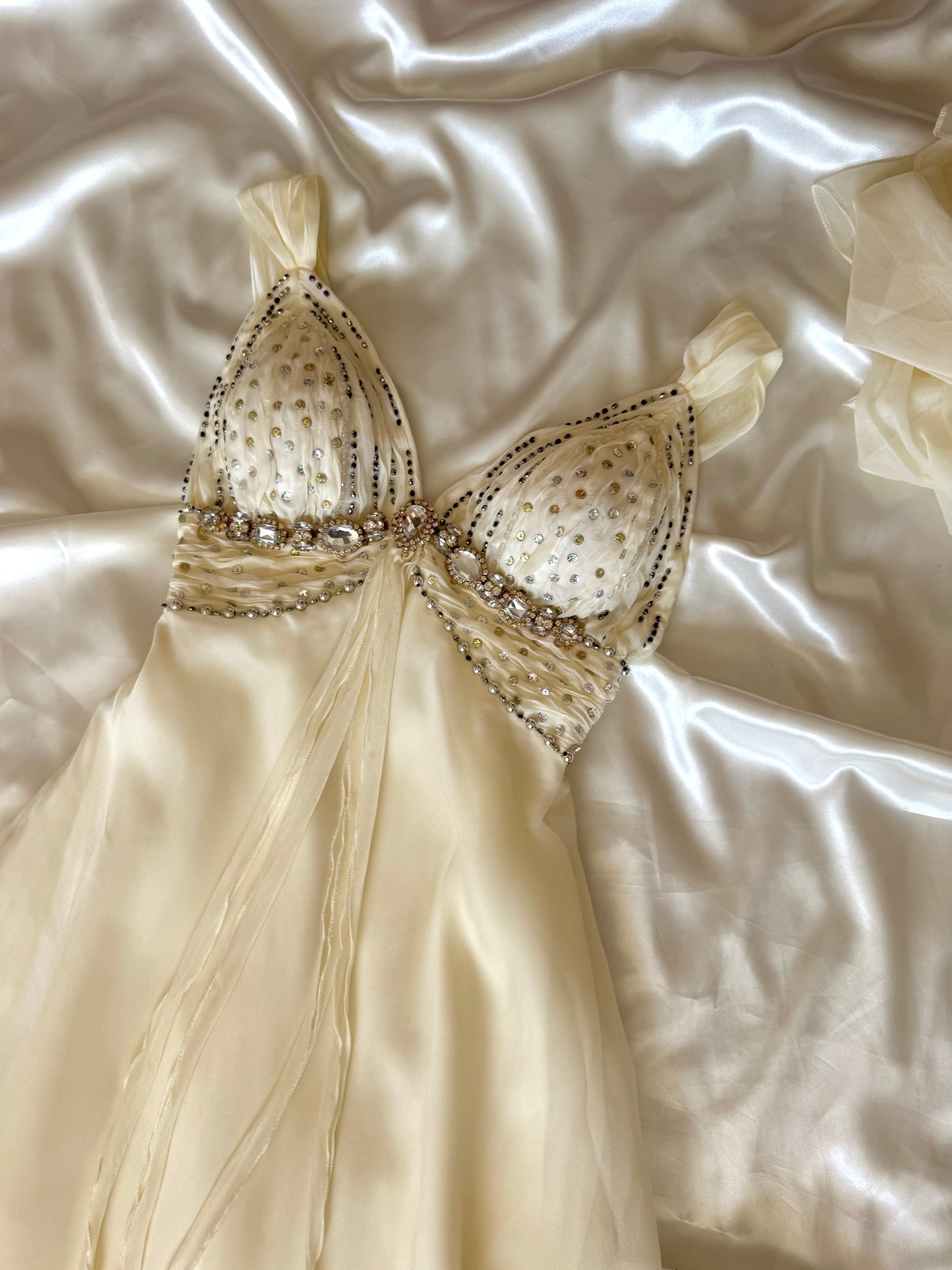 White Sparkly Vintage Dress
