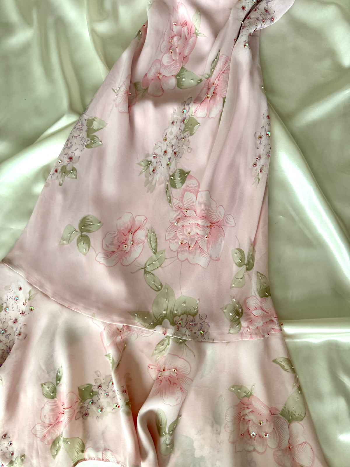 Gorgeous Pink Floral Vintage Dress