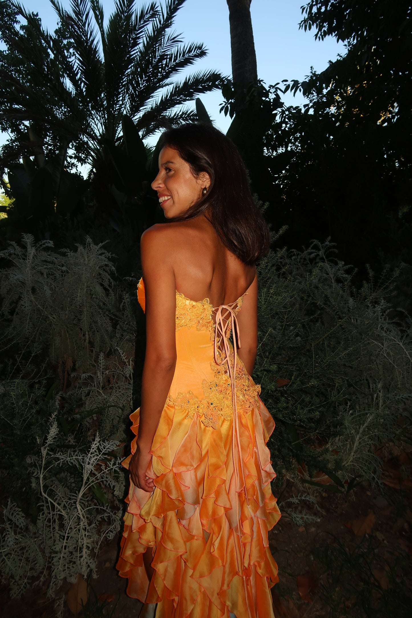 Catwalk Collection London Orange Corset Dress