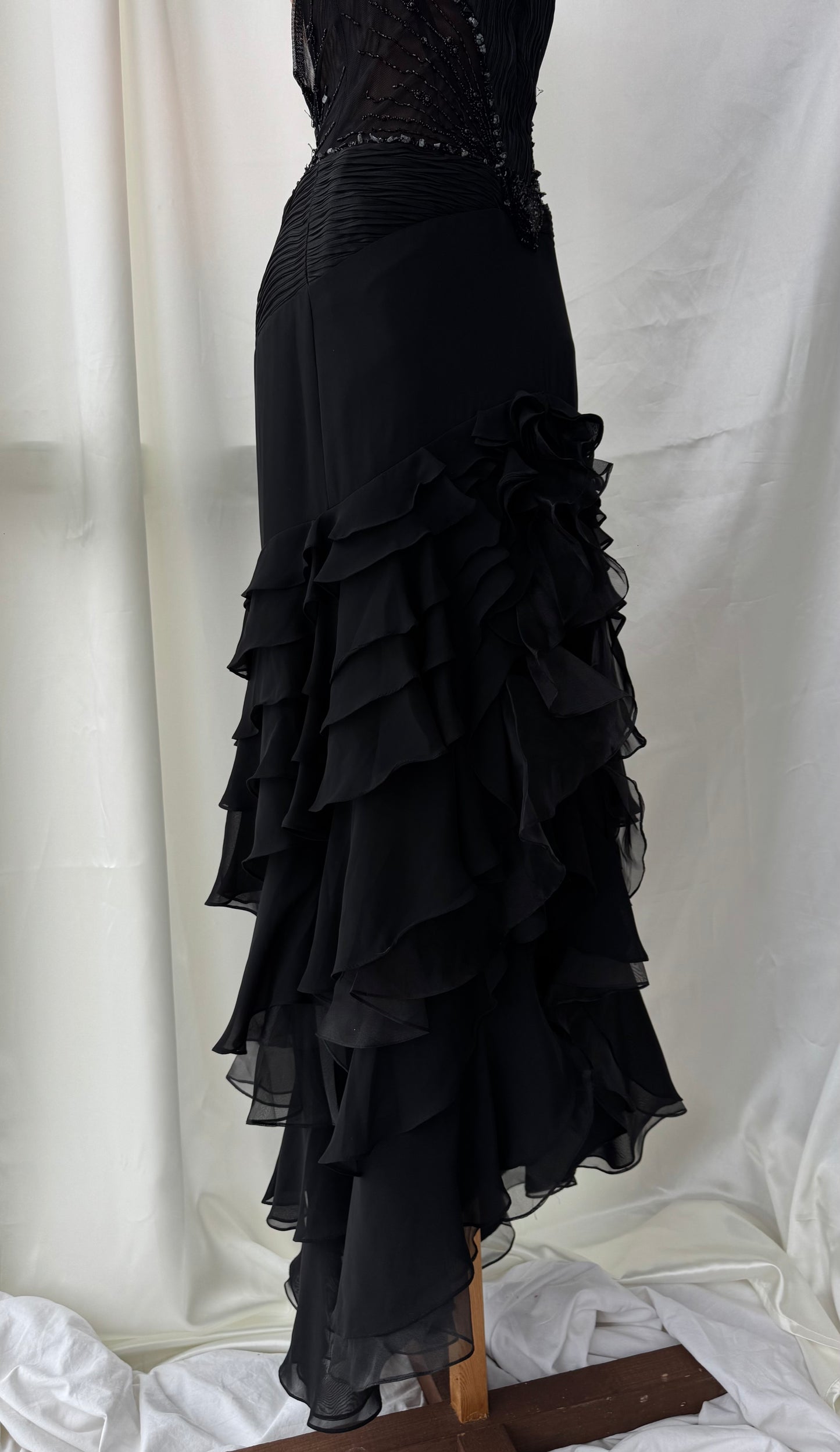 Spectacular Black Beaded Long dress