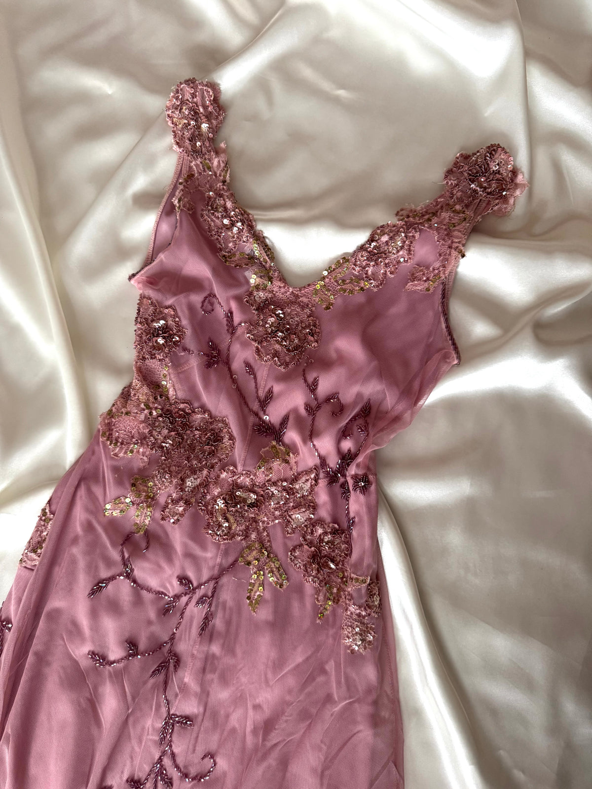 Gorgeous Pink Floral Vintage Dress