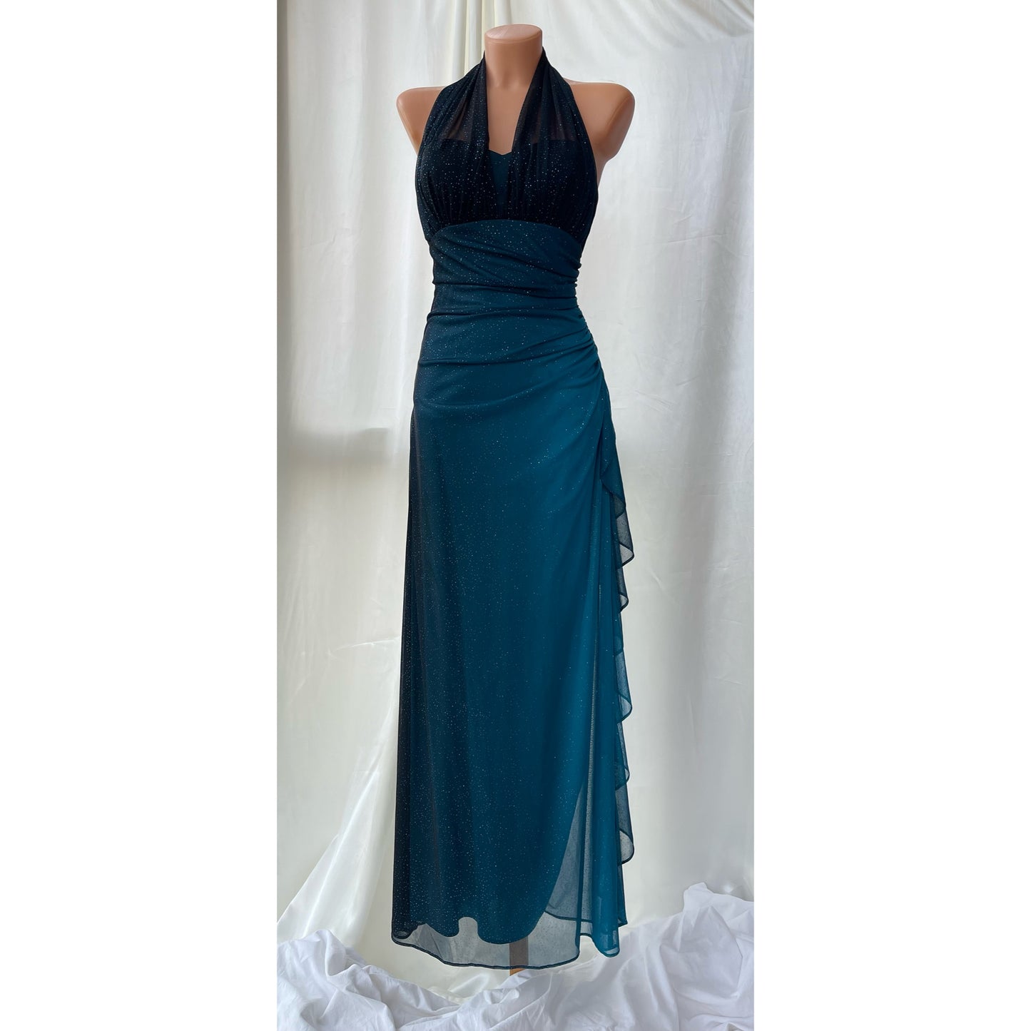 Sparkly Ombre Turquoise Vintage Dress