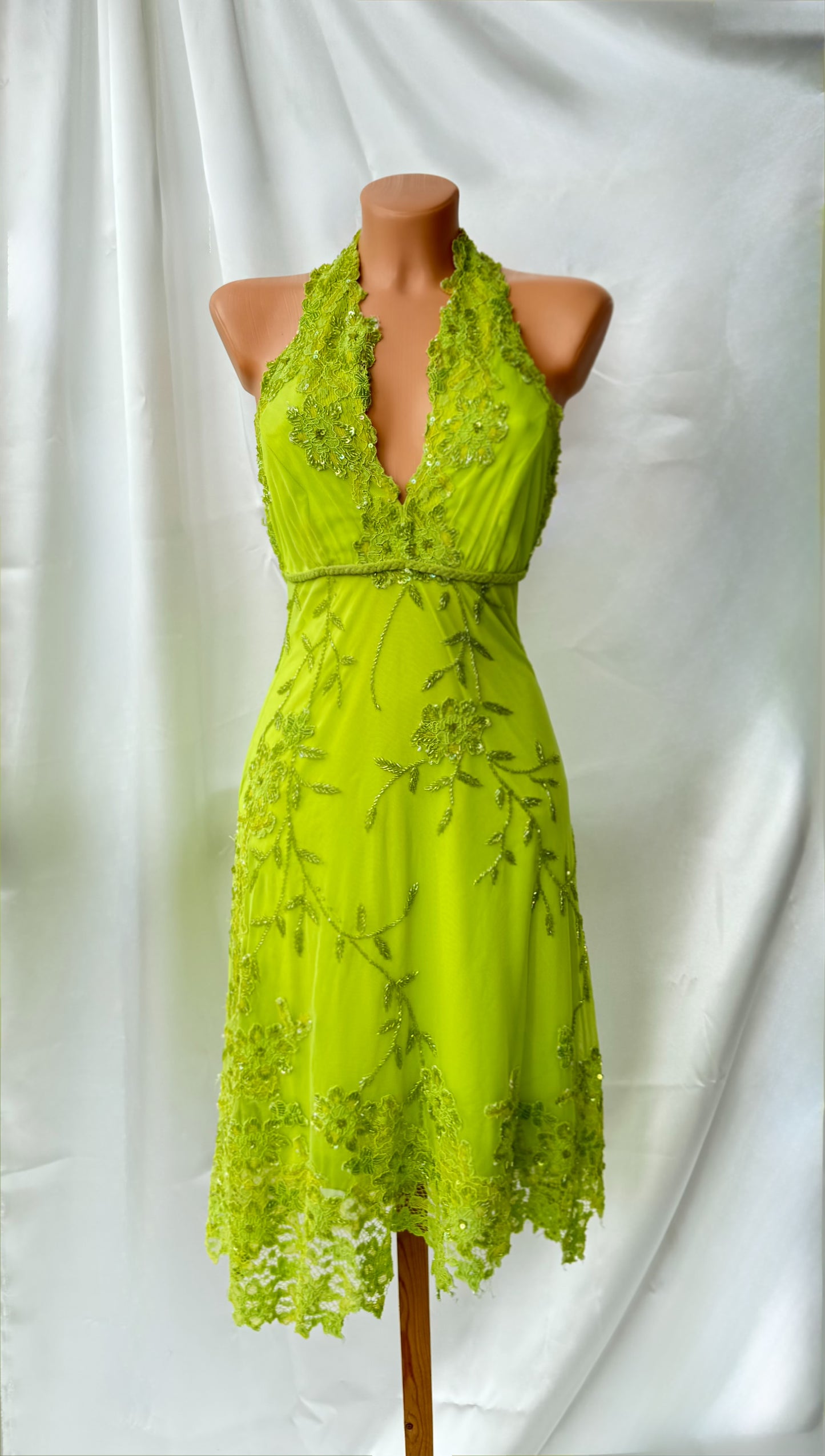 Green Beaded Lace Vintage Aftershock Summer Dress