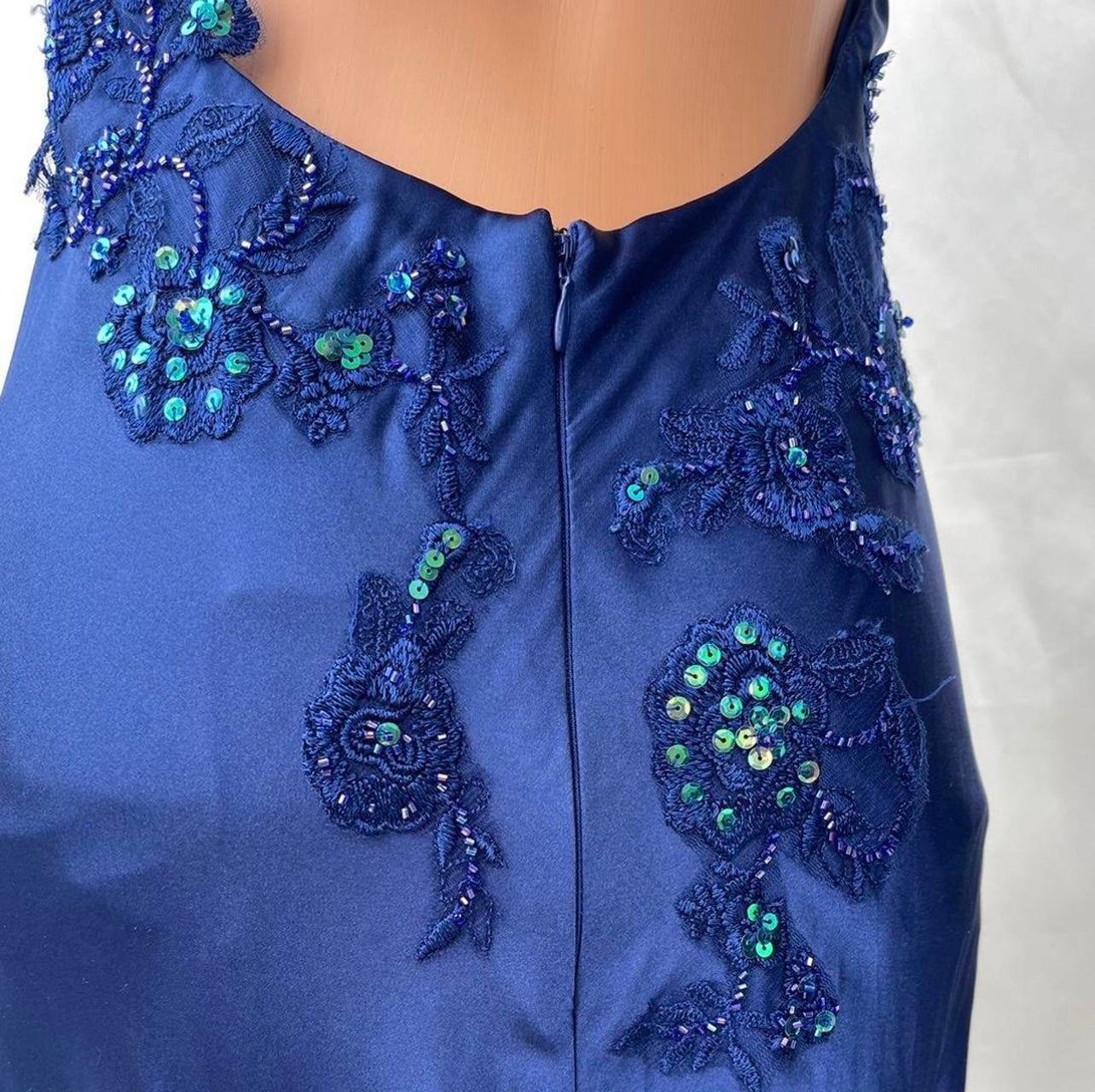 Spectacular Blue Maxi Vintage Dress