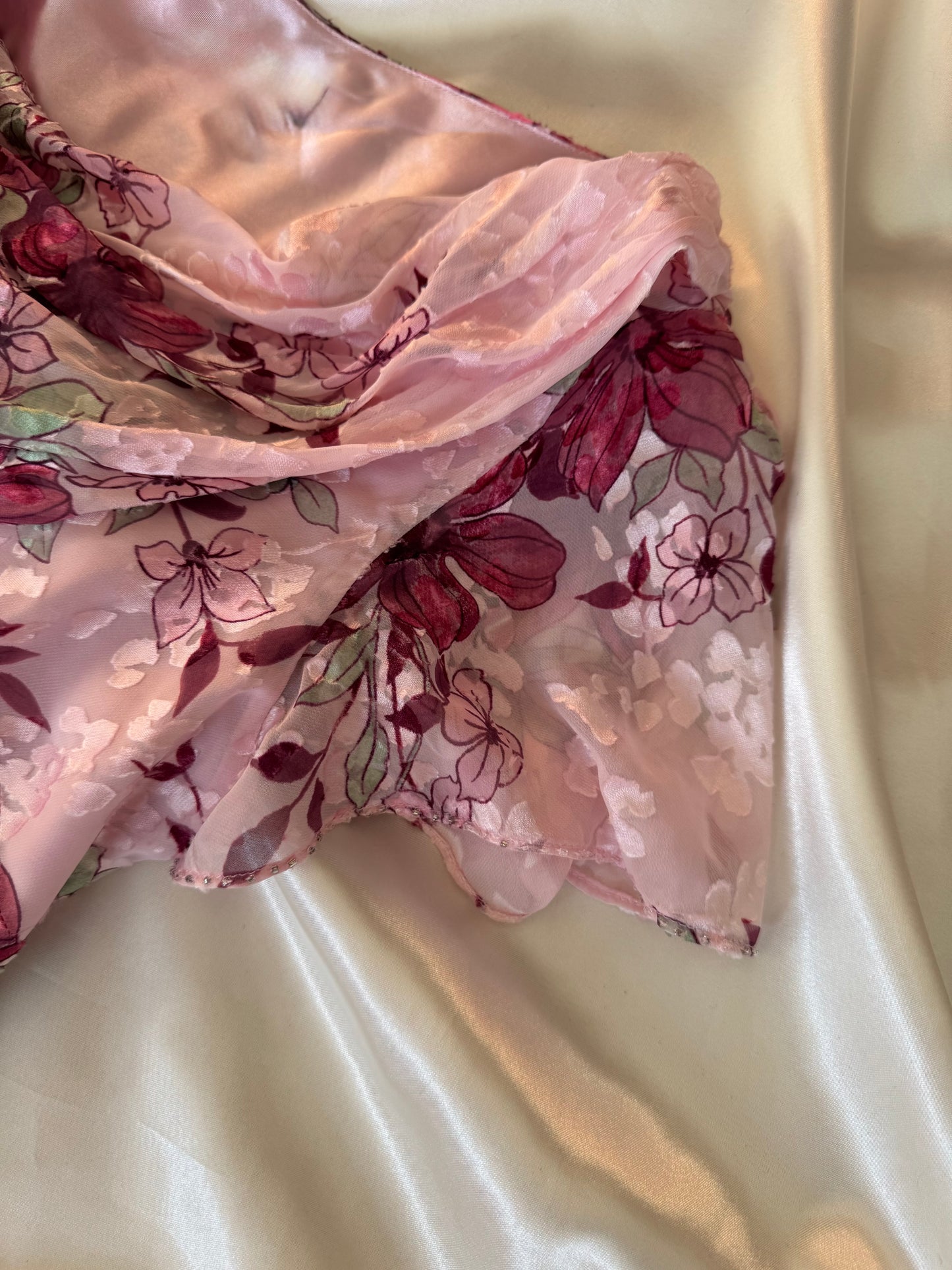 Gorgeous Pink Floral Vintage Dress