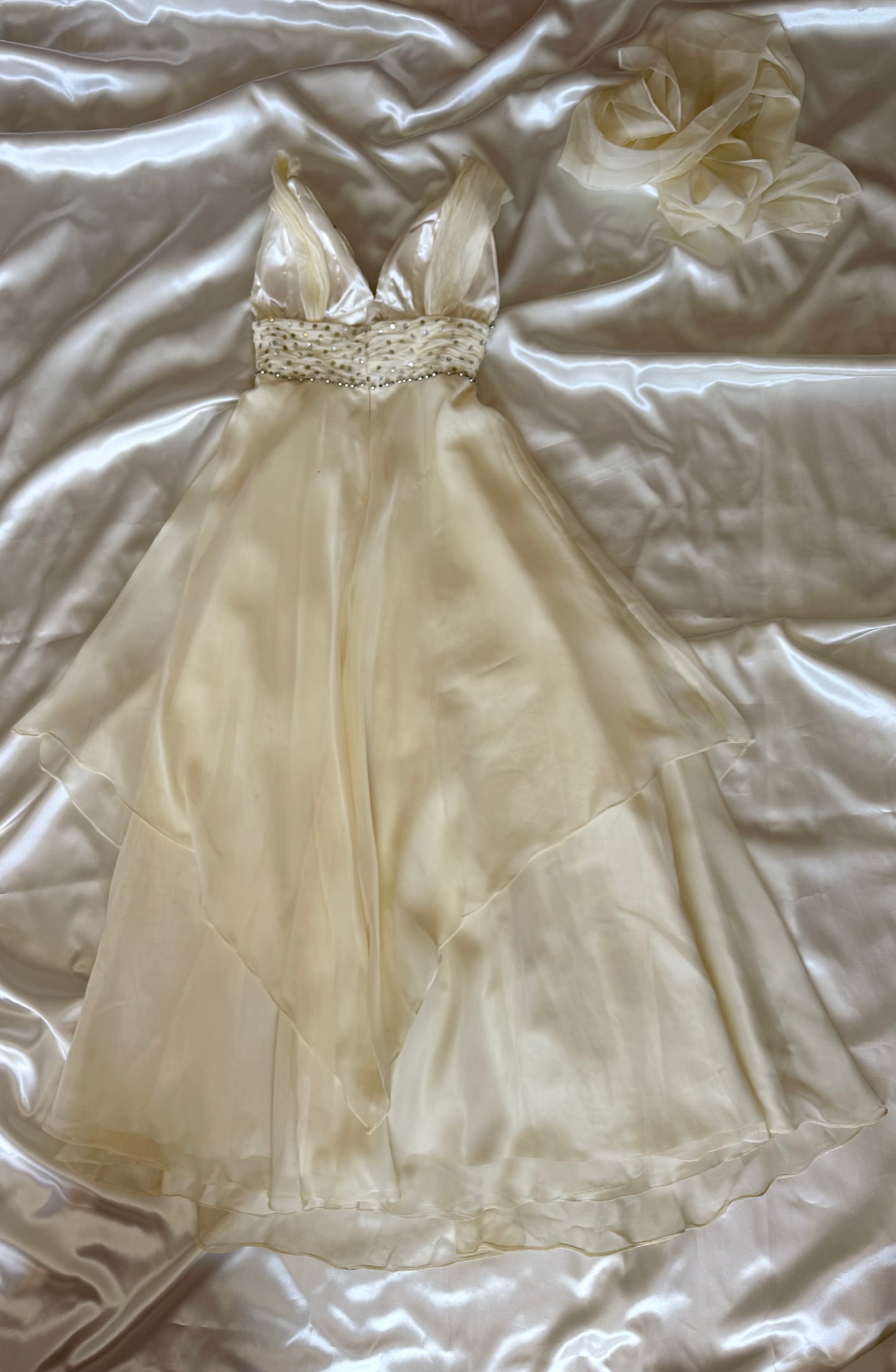 White Sparkly Vintage Dress