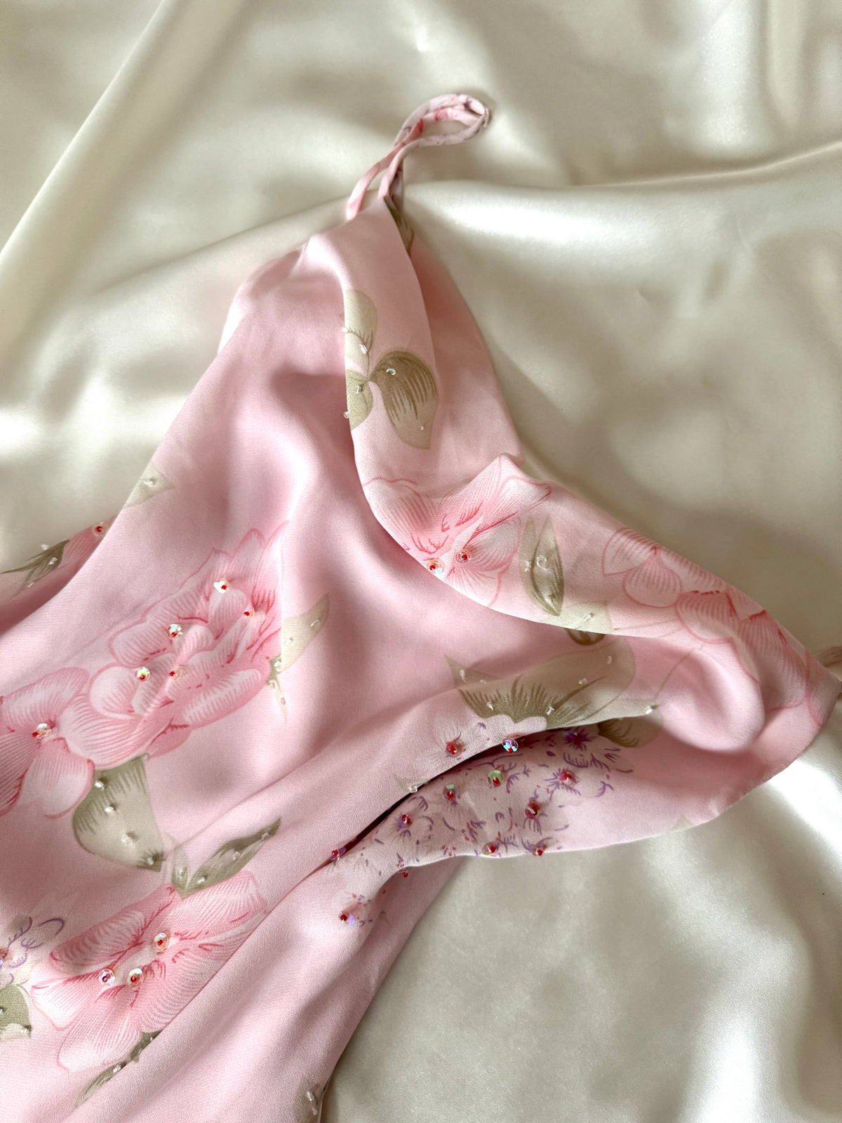 Gorgeous Pink Floral Vintage Dress