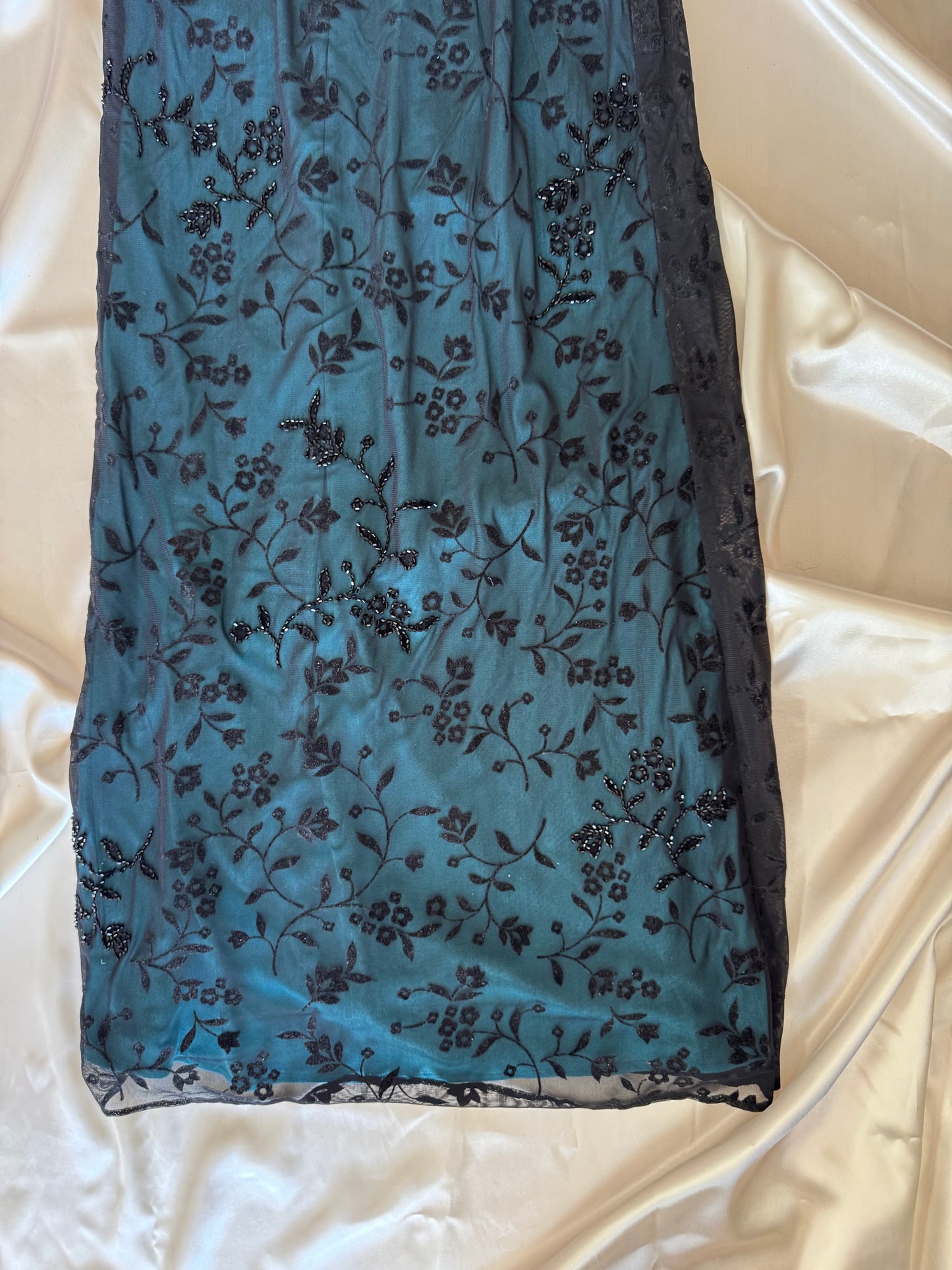 Blue & Black Gothic Vintage Dress