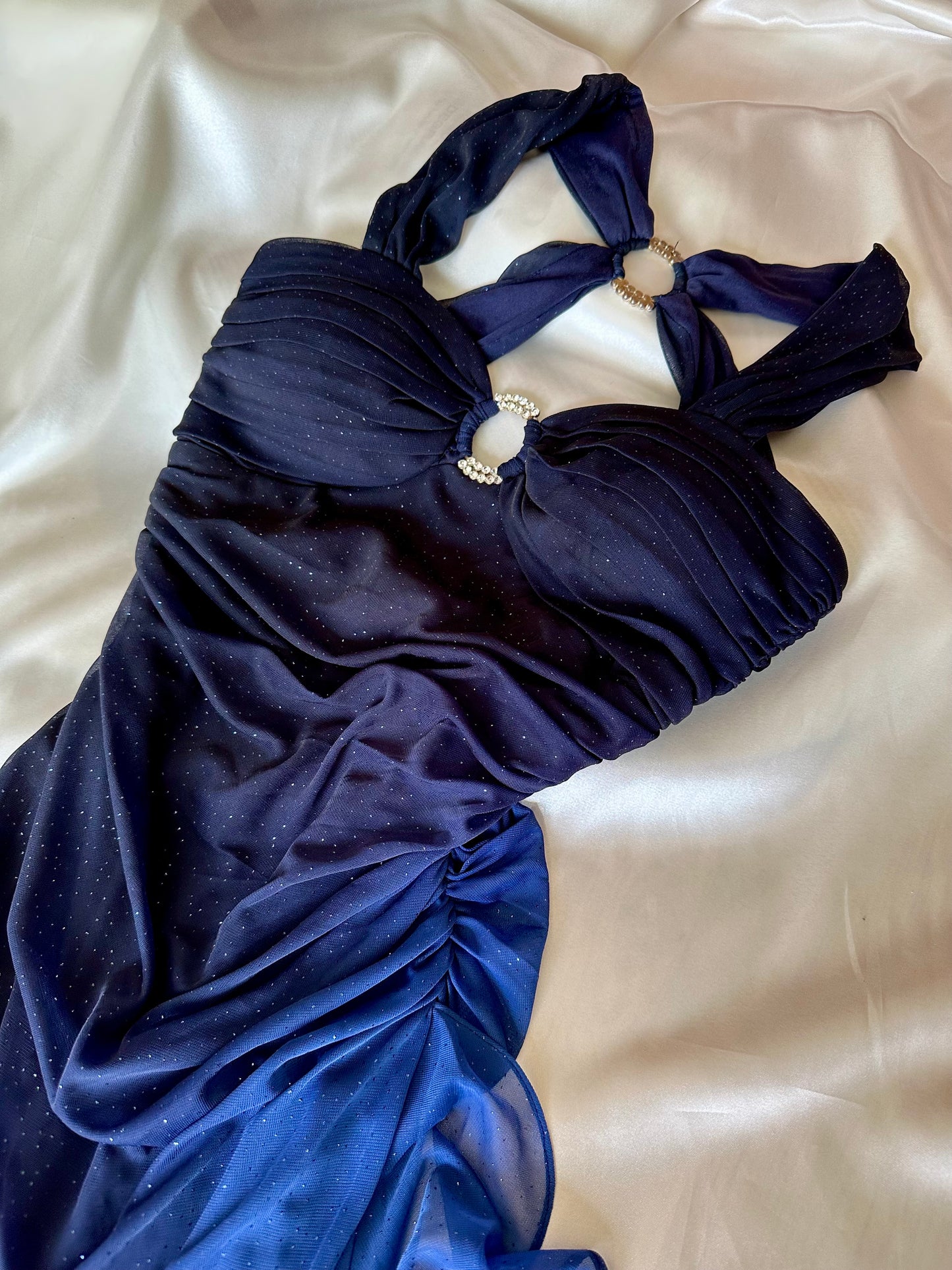 Sparkly Ombre Blue Vintage Dress