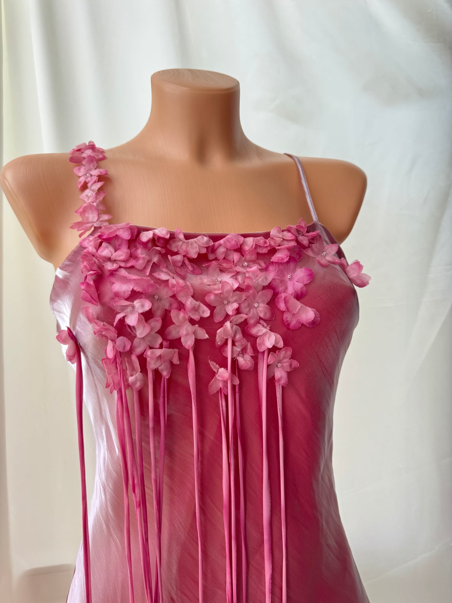 Gorgeous Pink Floral Vintage Dress