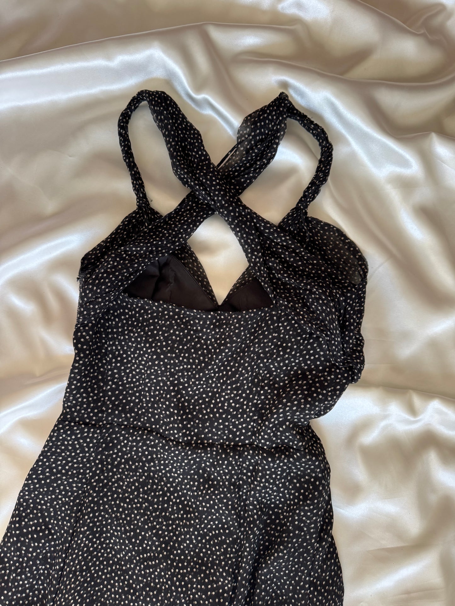 Spectacular Black Polkadot Ruffle Dress
