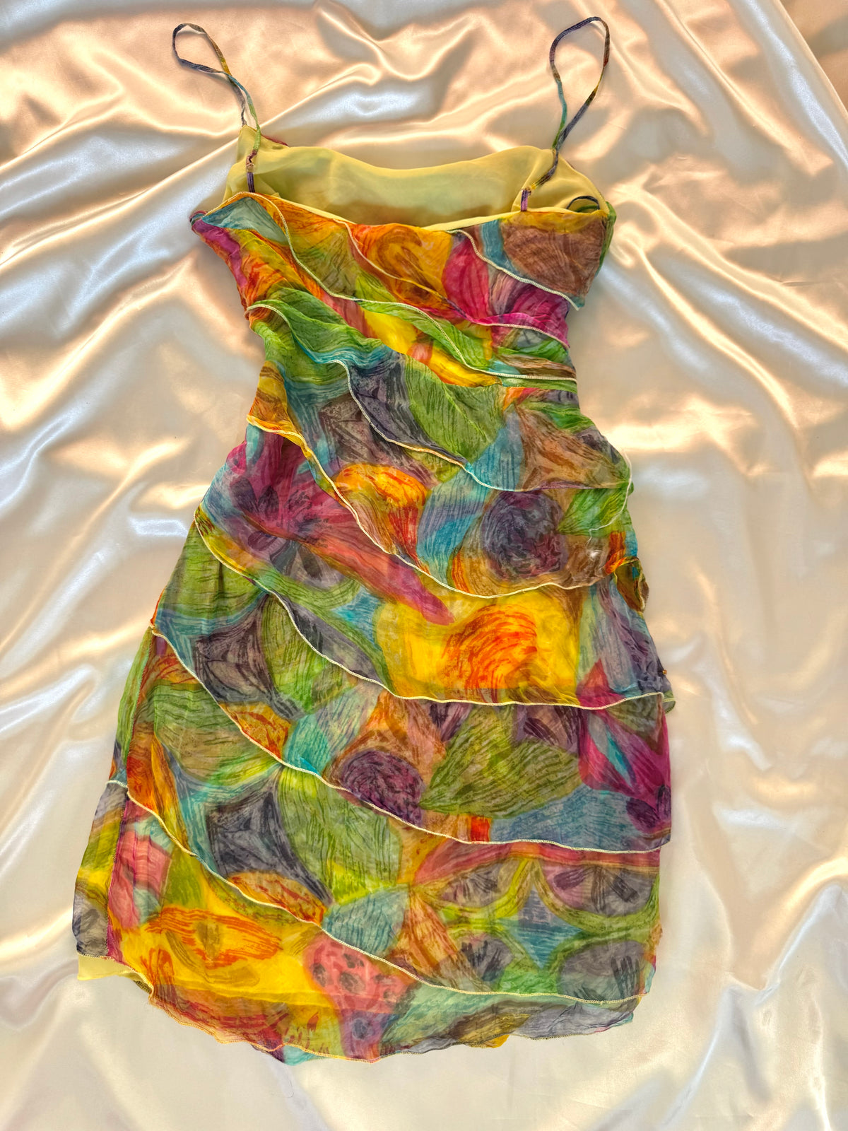 Colorful Floral Mini Rene Derhy Vintage dress