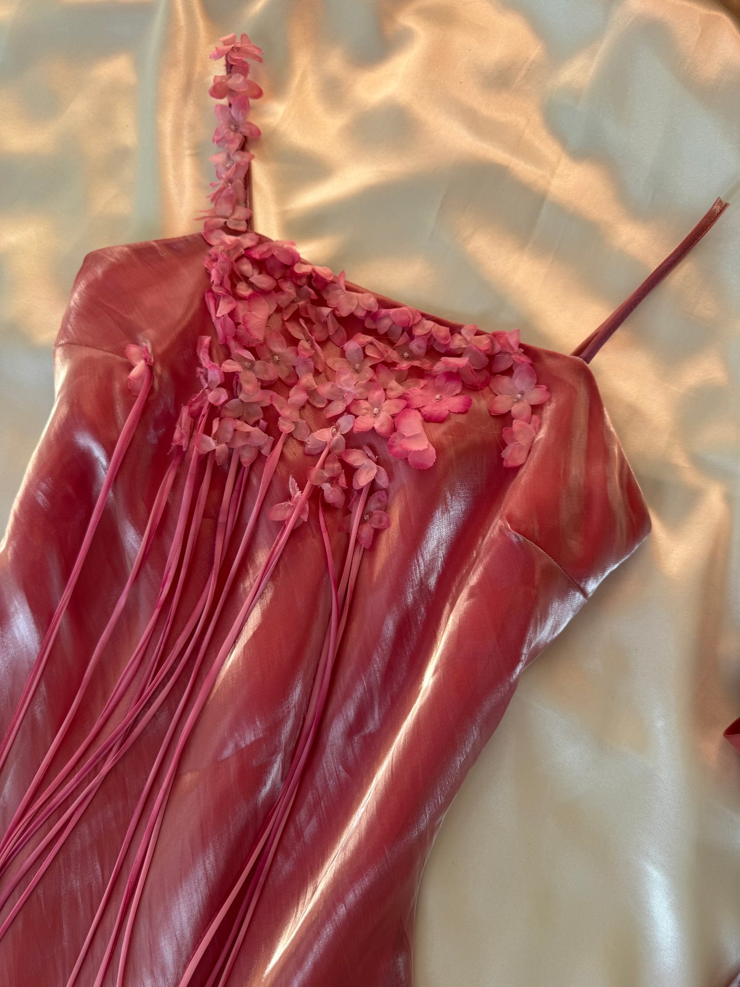 Gorgeous Pink Floral Vintage Dress